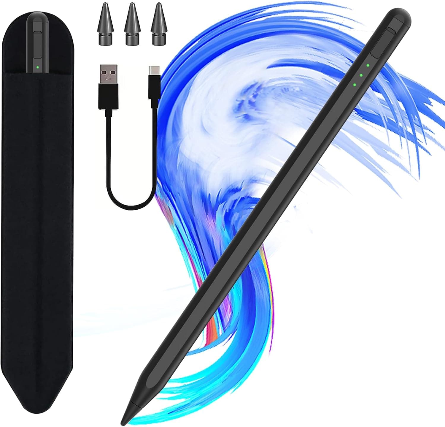 Stylus Pen for iPad11&10thGen,14Mins Faster Charge, with Pencil Holder,Palm Rejection, Tilt Sensitivity, for iPad Air11&13-inch(M3/M2), iPad Pro 11&13-inch (M4),iPad 6-11th,iPad Pro 11/12.9 inch