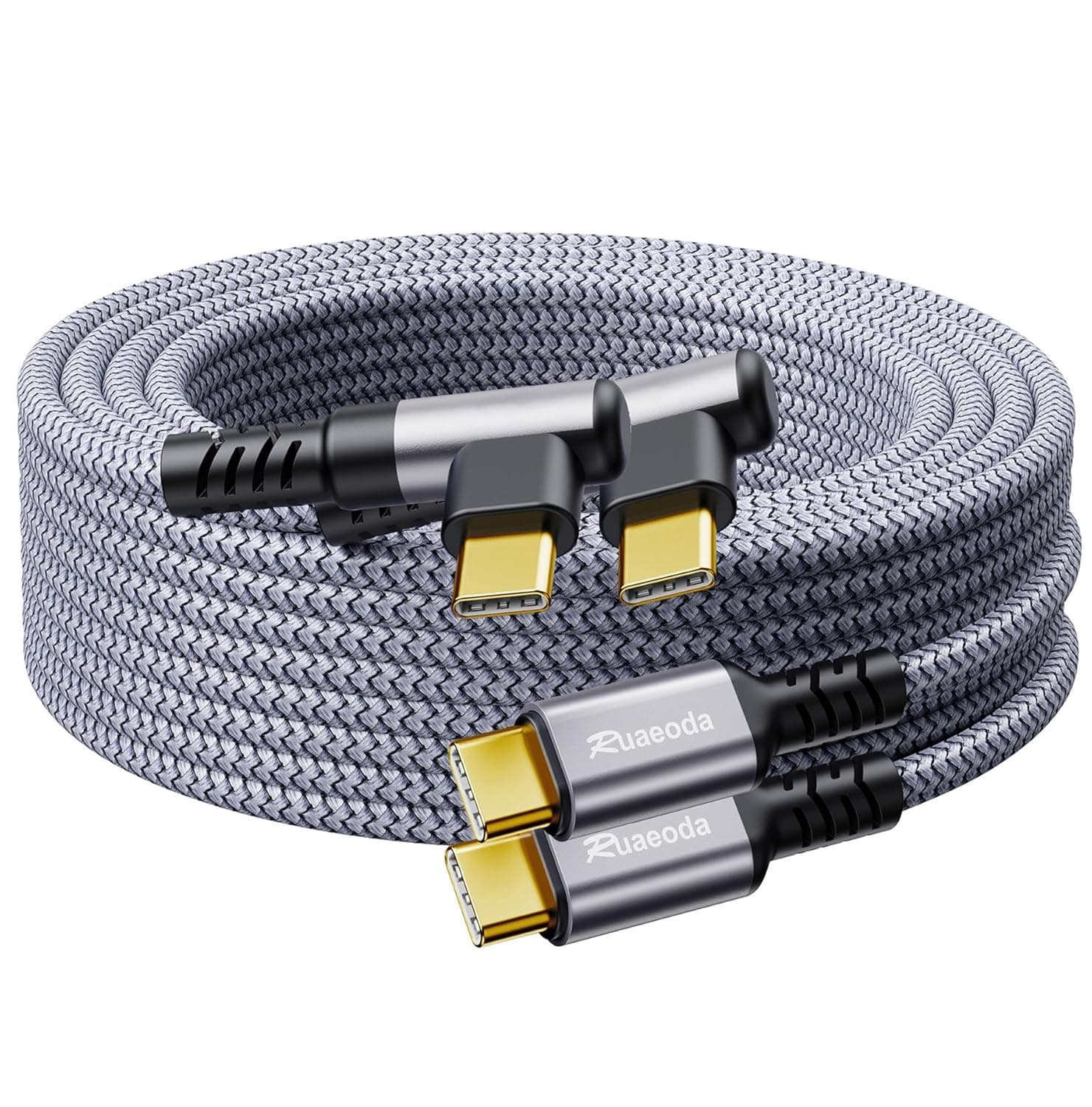 USB C Cable 6 ft,2Pack USB C to C Charger Cable 60W Type C Fast Charging Cable Cord Right Angle USBC Compatible with iPhon^e 15 Pro Max Plus Samsun^g S23/22, MacBook Air Pro 2020,