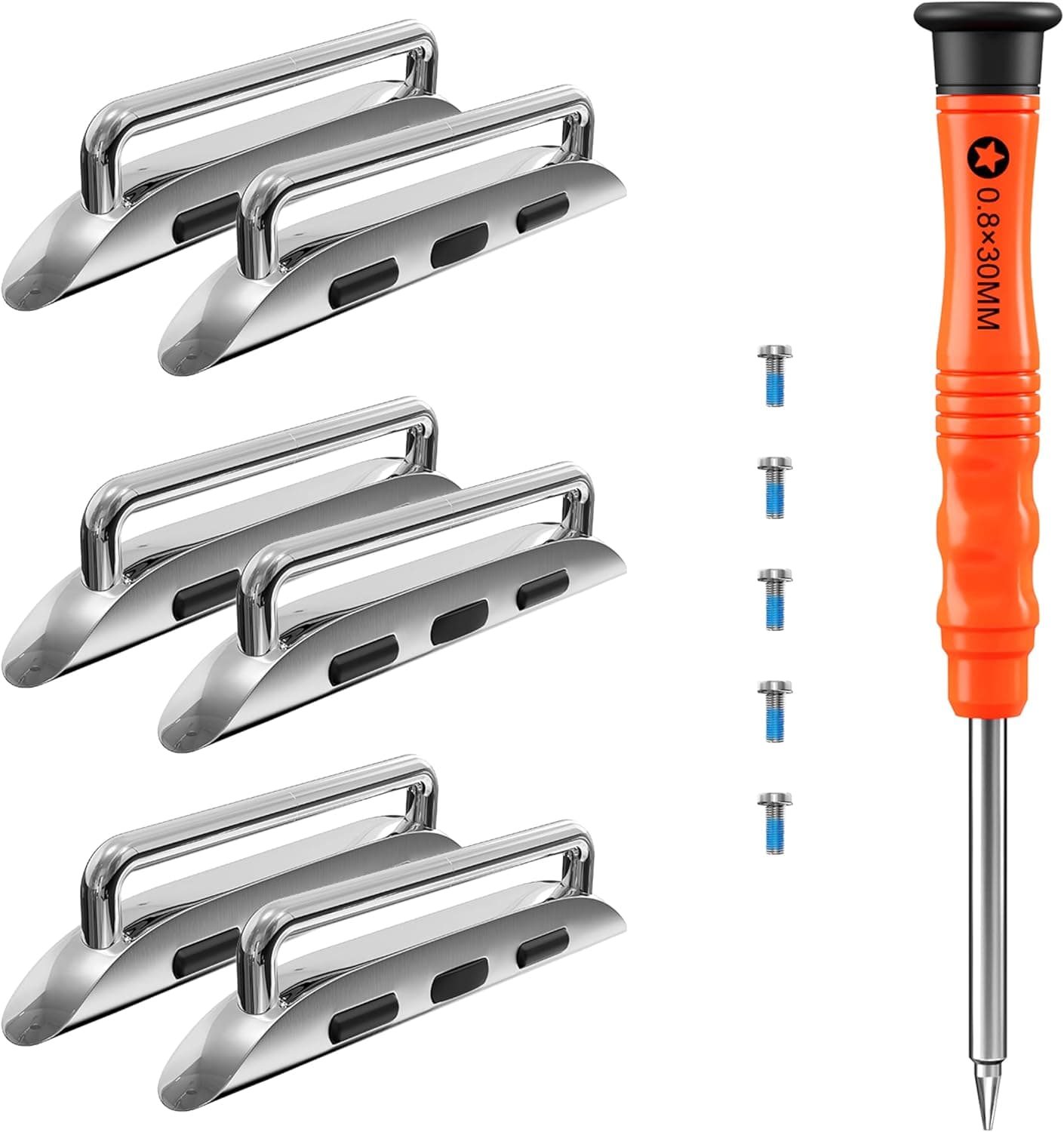 Watch Band Connectors for Apple Watch Band Adapter, Replacement Link Attachment for iWatch Ultra (49mm) Series 10 (46 42mm) 9 8 7 (45 41mm) 6 5 4 SE (44 40mm) 3 2 1 (42 38mm) Straps 3pack