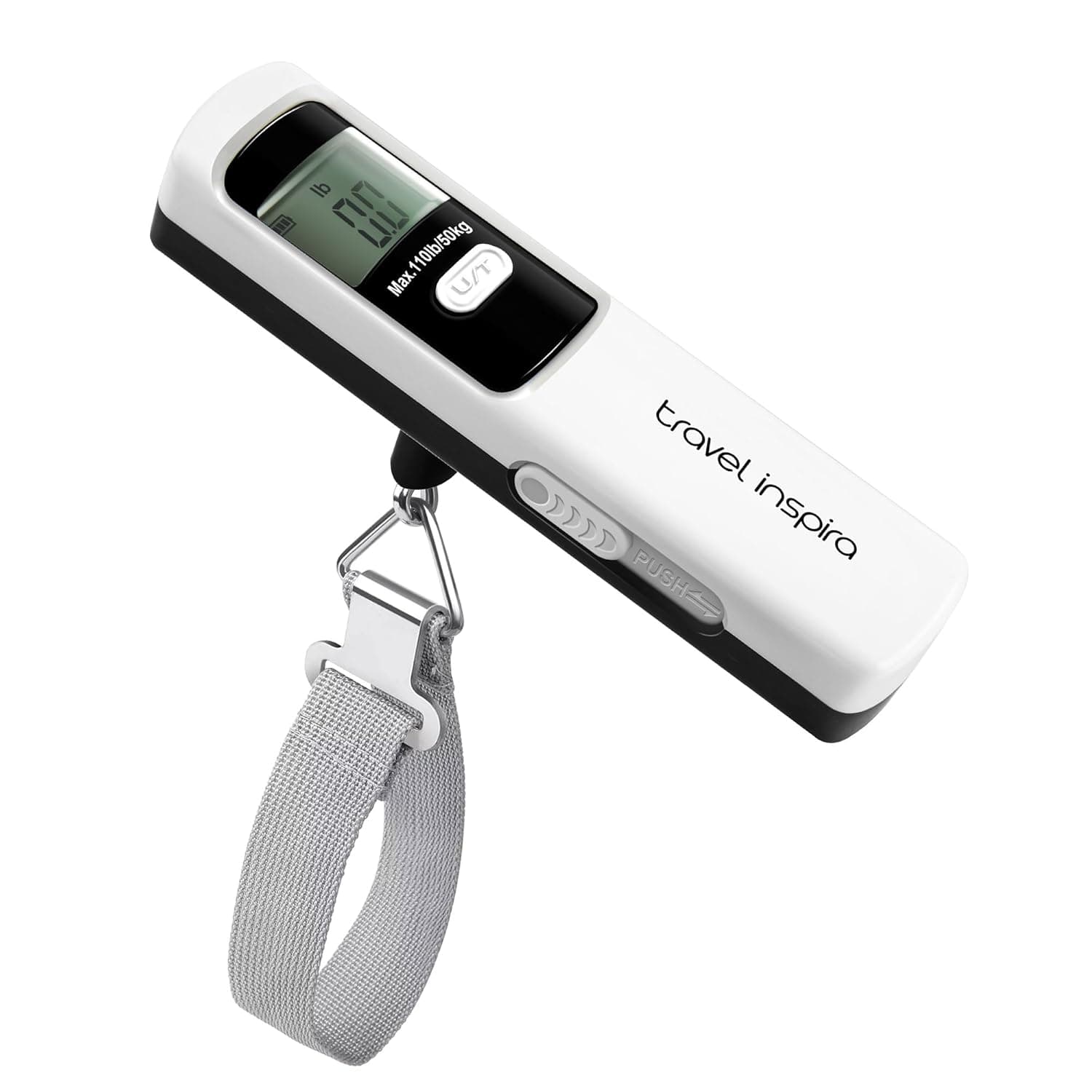 Battery-Free Luggage Scale, Suitcase Scale for Travel, 110 lbs/50 kg, Portable Handheld Weight Scale, No Batteries Needed