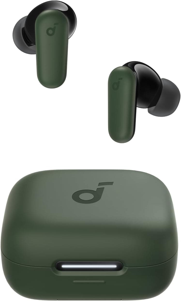 Soundcore P30i by Anker Noise Cancelling Earbuds, Strong and Smart Noise Cancelling, Powerful Bass, 45H Playtime, 2-in-1 Case and Phone Stand, IP54, Wireless Earbuds, Bluetooth 5.4 (Green)
