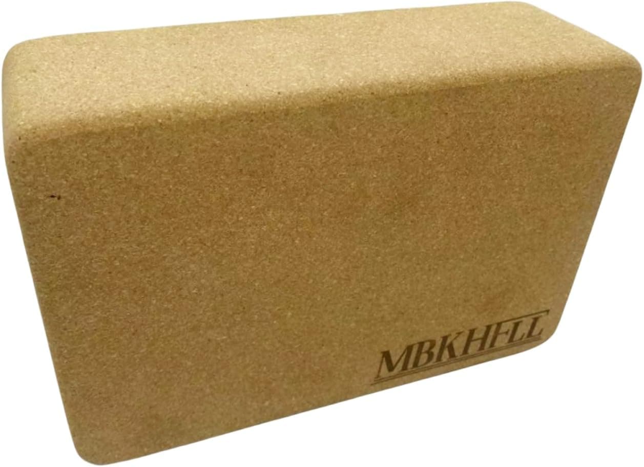Cork Yoga Blocks - 1Pack High Density Blocks with Non Slip Surface, Eco-Friendly Accessories for Women, Ideal for Yoga, Pilates, Stretching