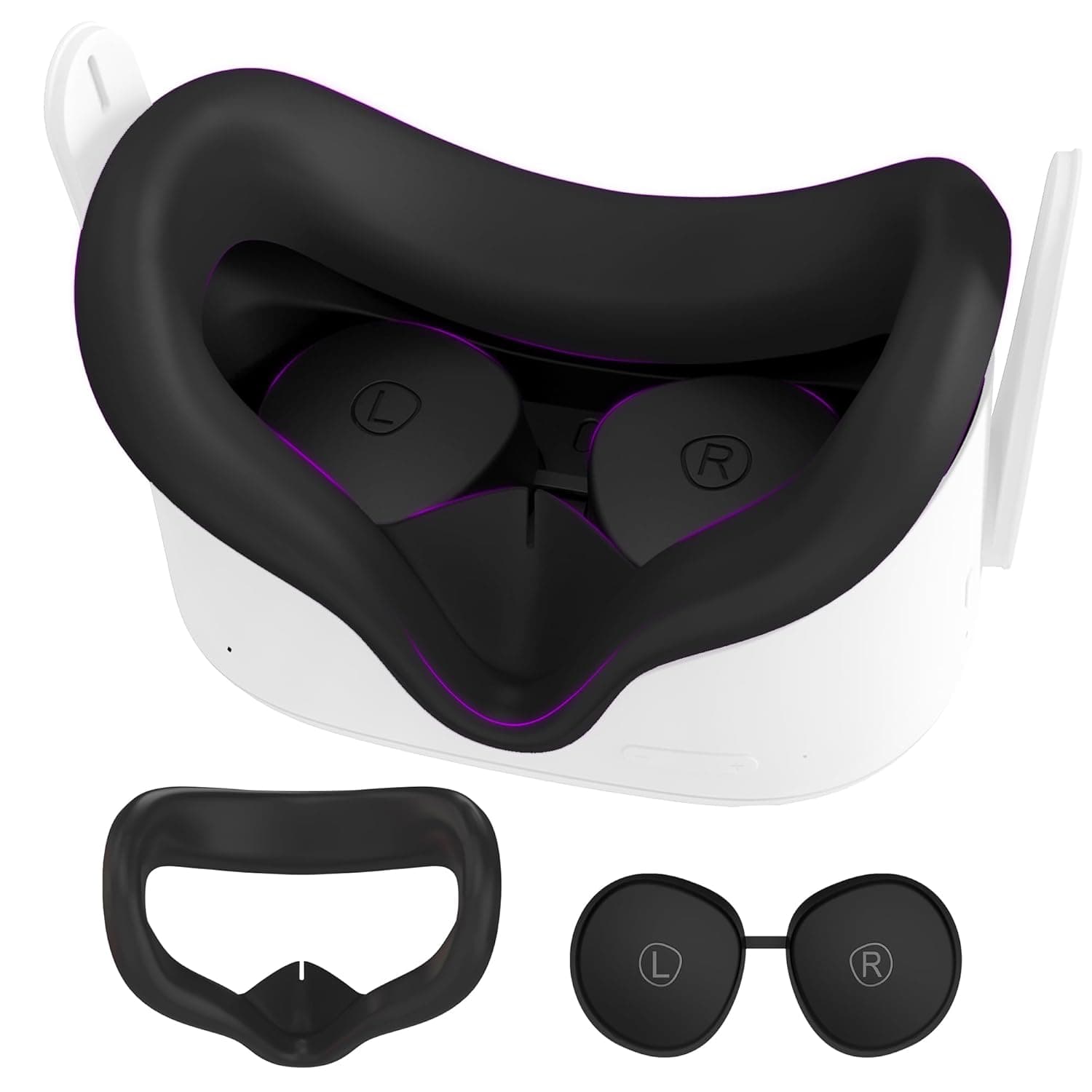 Face Pad for Oculus Quest 2 Lens Covers Protectors Washable VR Silicone Covers for Meta Quest 2 VR Accessories (Silicone Cover Only, Plastic Interface NOT Included)