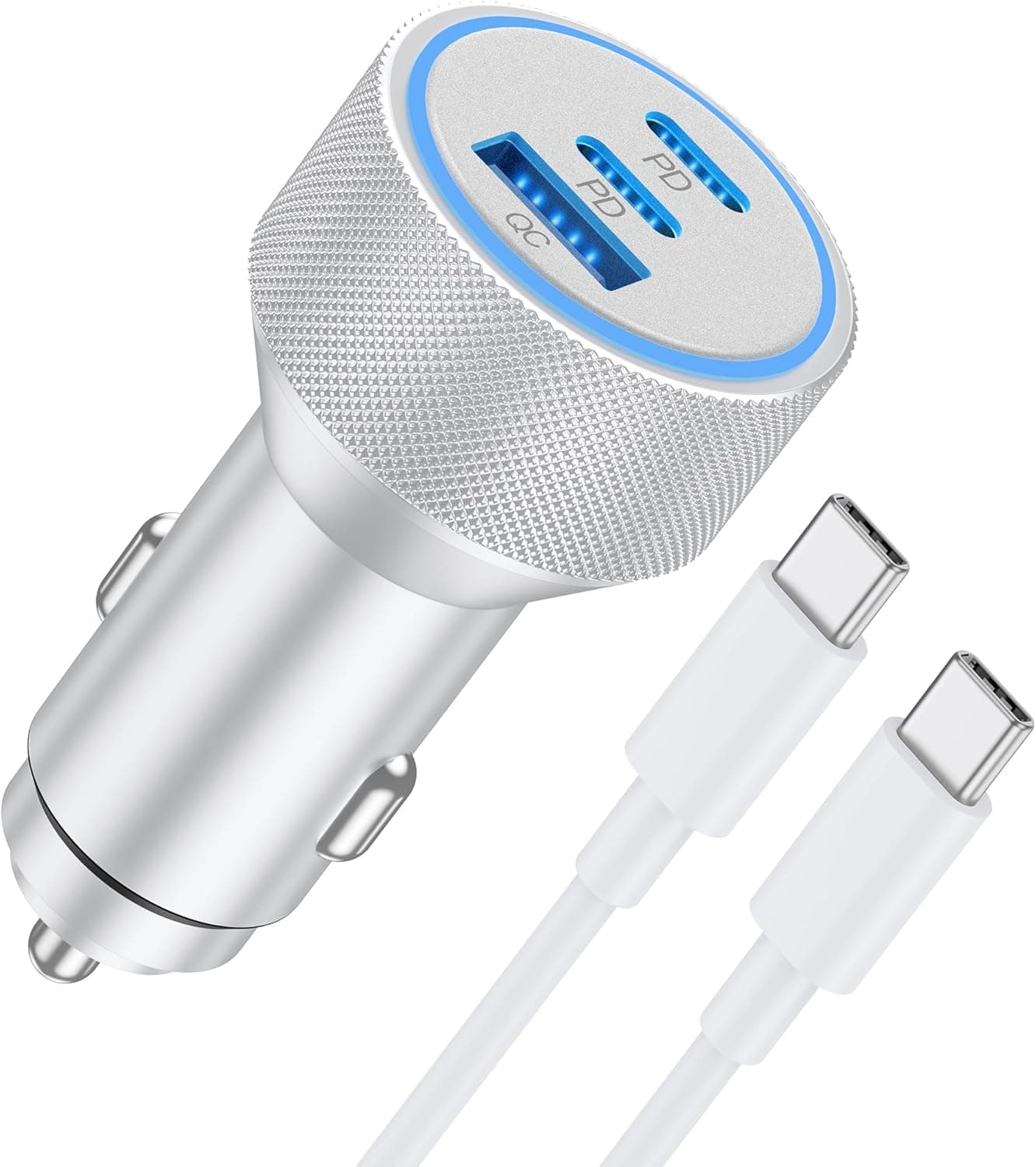 for iPhone 17/16/15 Pro Max Car Charger, 67W 3-Port Fast USB C Car Charger Power Cigarette Lighter Adapter with 3FT USB C to C Cable for iPhone 17/17 Pro/Air/16/15 Pro Max/Plus/16e, iPad