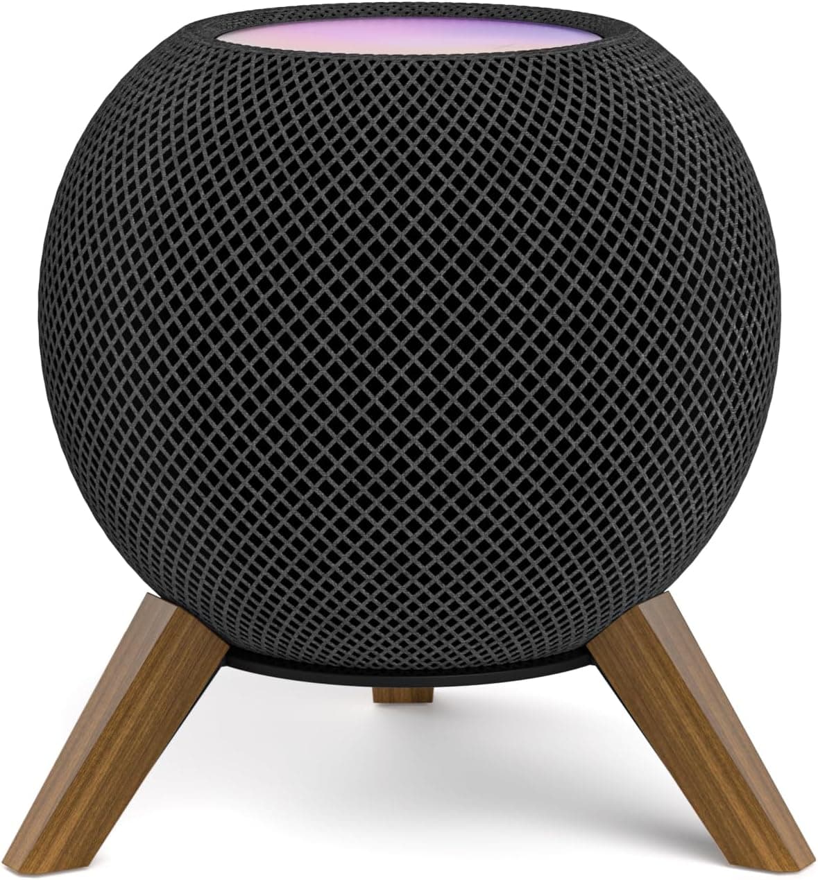 Wooden Desktop Speaker Stand for HomePod Mini Stand - Wood Tripod Desk Speaker Stand for Home Pod Mini Table Stand Holder for Decoration and Space Saving, 1 Pack