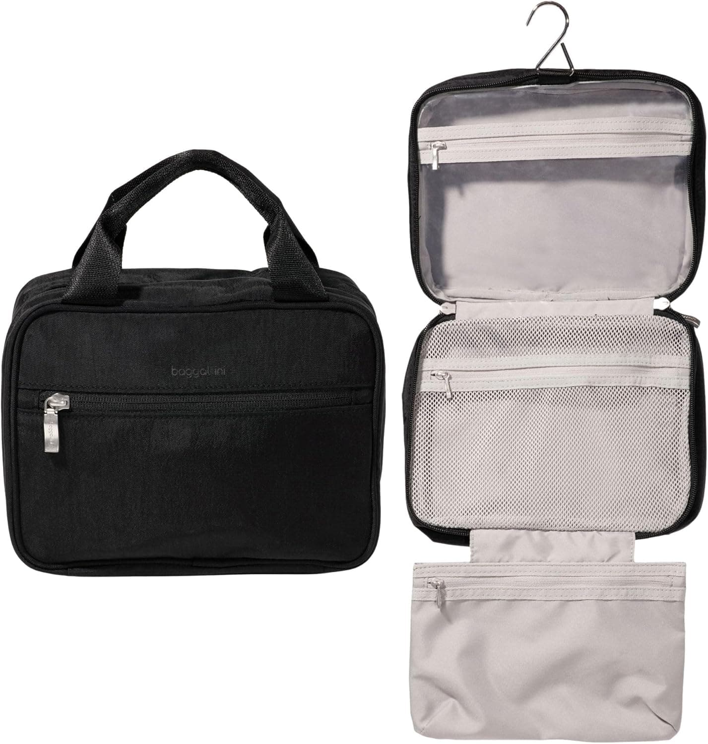 Baggallini Hanging Travel Toiletry Kit - Lightweight 6x10 Inch Makeup Bag