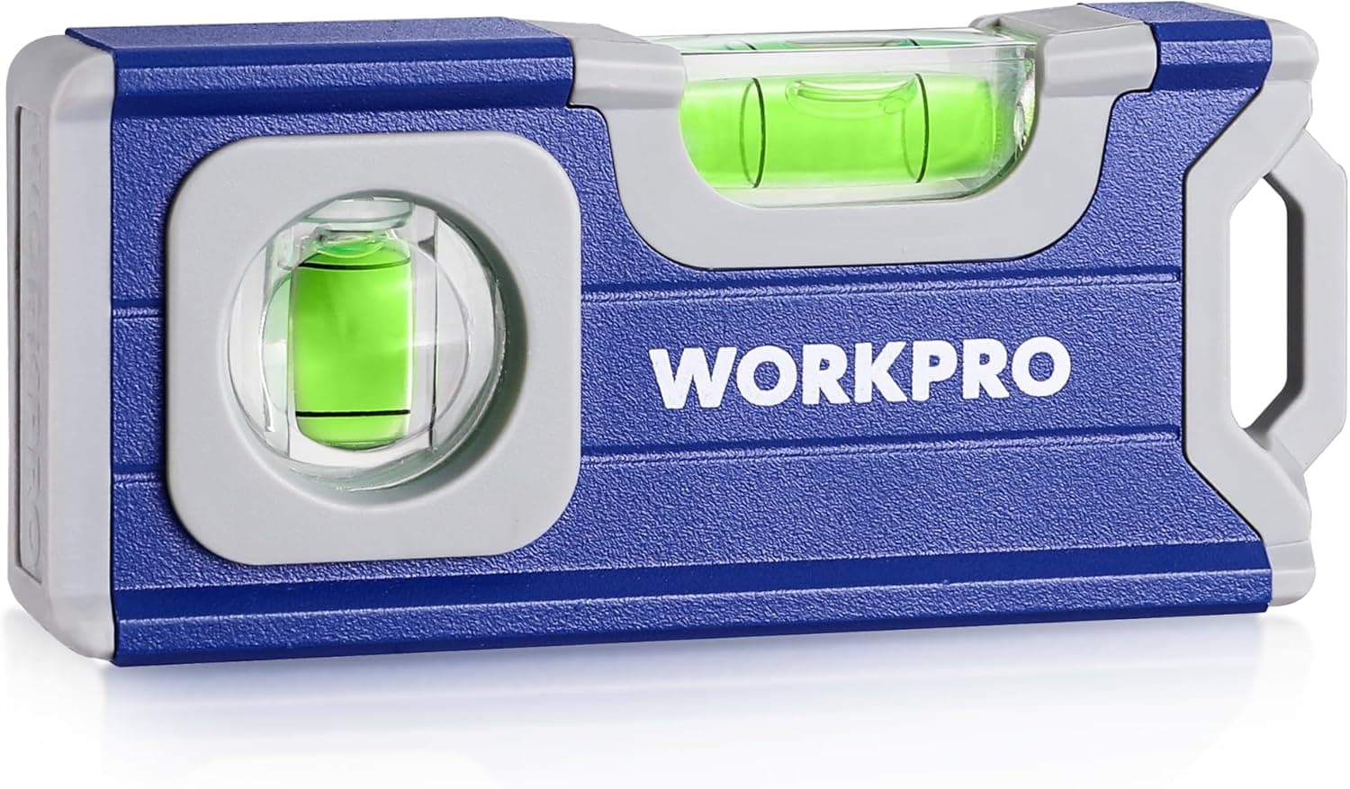 WORKPRO Small Level, 4-1/2 Inch Mini Level Tool, Magnetic Pocket Level with 2 Different Bubbles 90°/180°, Aluminum Alloy Construction, Cobalt Blue