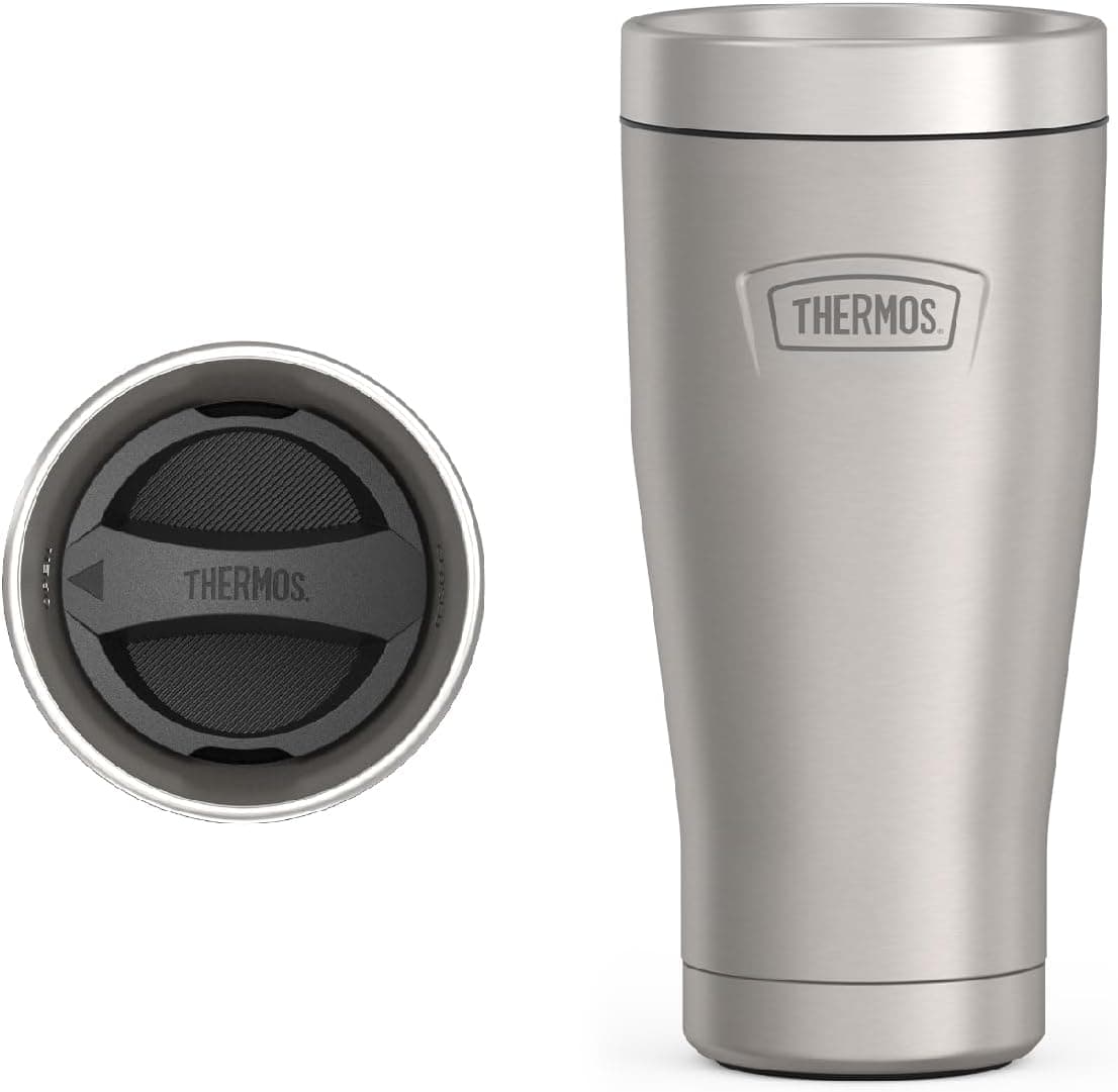 THERMOS ICON SERIES, Stainless Steel Tumbler, Matte Stainless Steel, 16 oz