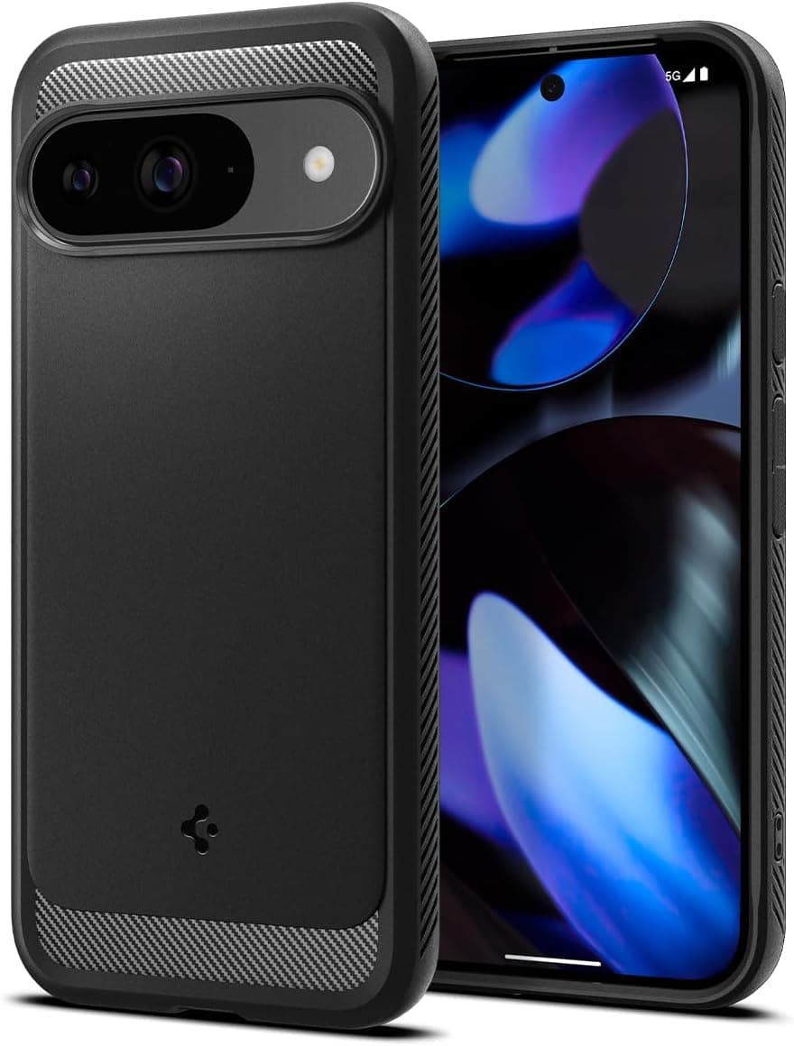 Spigen Rugged Armor Designed for Pixel 9 Case/Pixel 9 Pro Case (2024) [Hard Shell] [Military-Grade Protection] - Matte Black