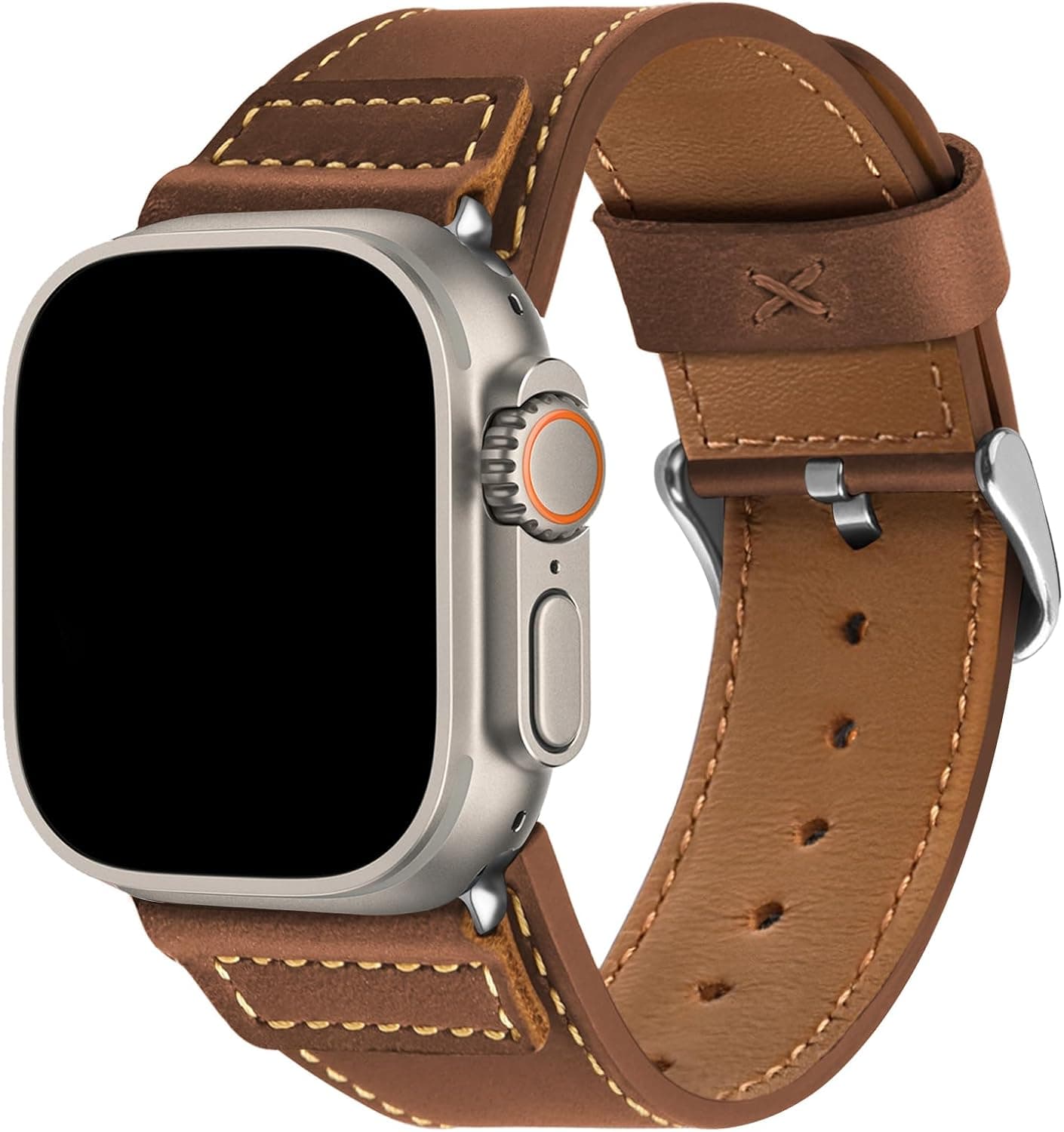 Wristitani Leather Bands Compatible with Apple Watch Strap 49mm 46mm 45mm 44mm 42mm 41mm 40mm for Men, Top Genuine Leather Replacement Straps for iWatch Ultra3/2/1 SE3/2/1 Series 11 10 9 8 7 6 5 4 3