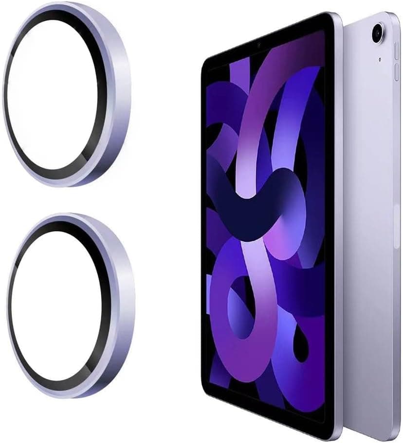 For iPad Air 13 & 11 Inch Camera Lens Protector Tempered Glass (M3 2025 & M2 2024)- 2 Packs -Compatible with iPad 11th Generation A16,iPad Mini 7 / Mini 6 , iPad Air 2020/2022,iPad 10th Gen-Purple