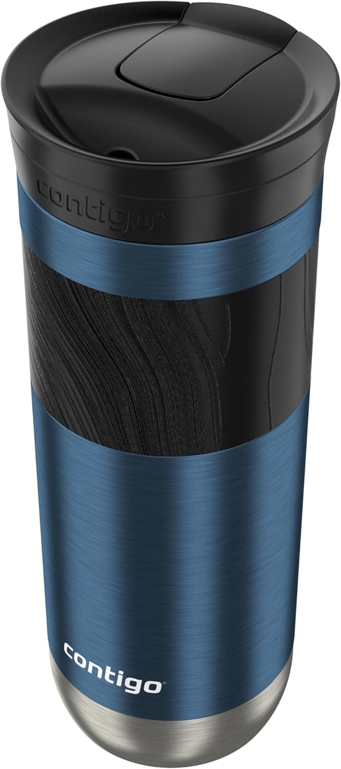 Contigo Byron 2.0 Stainless Steel Travel Mug with Snapseal Lid and Grip 20oz, Blueberry, Great for hot and cold beverages