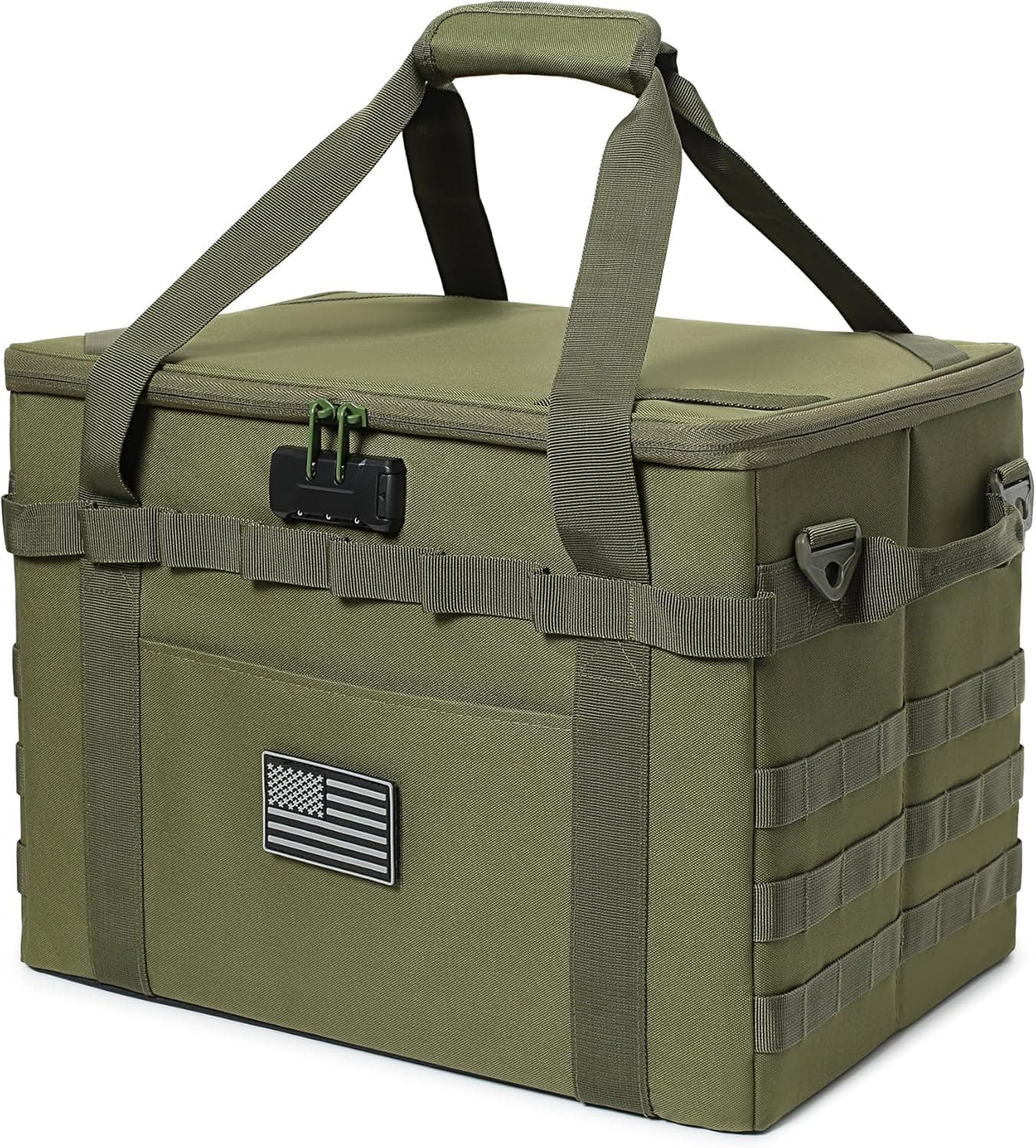 Tactical Camping Storage Bag - 38L Utility Tote Bag Organizer with Combination Lock and Shoulder Strap