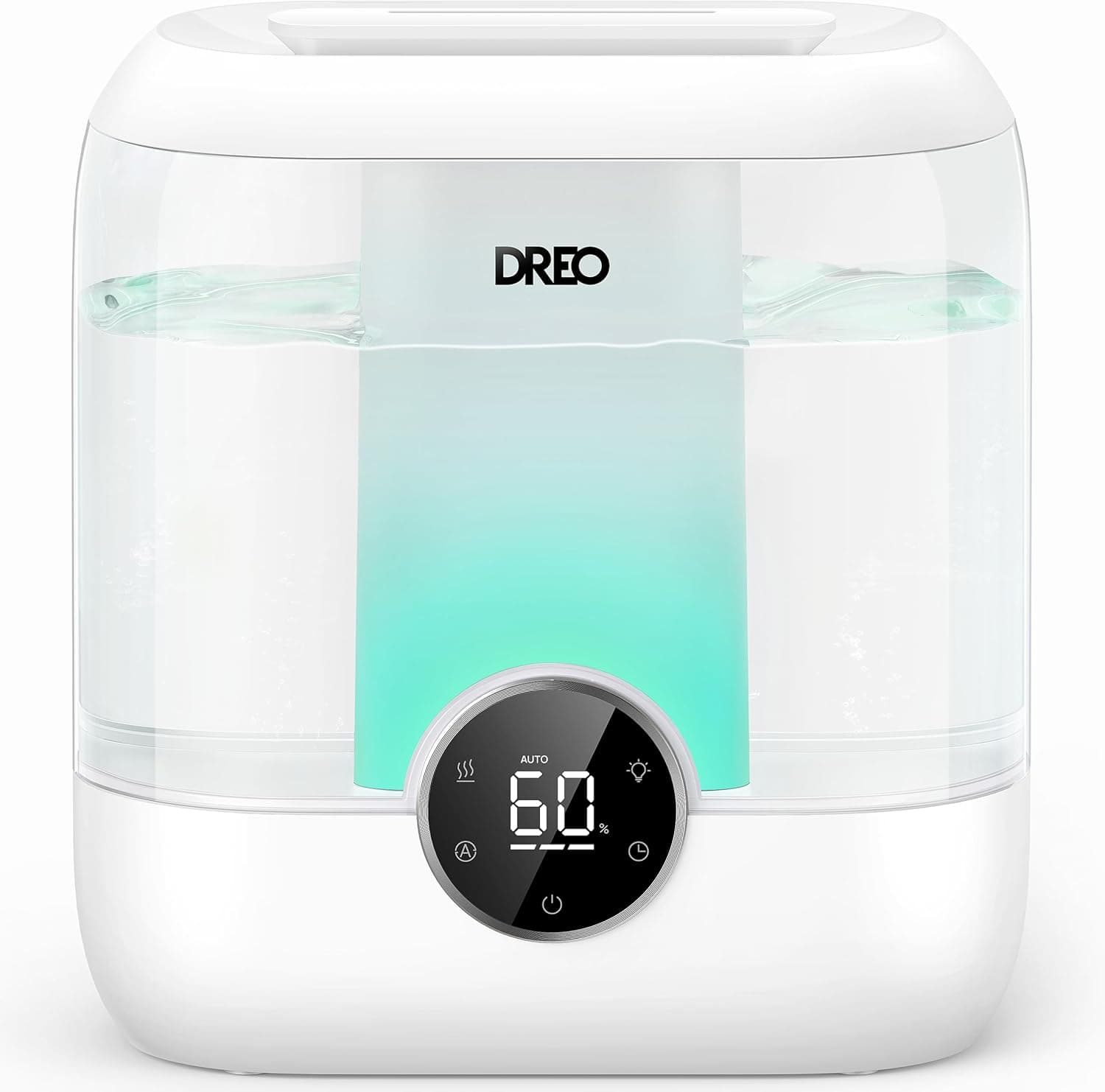 Dreo 6L Top Fill Humidifiers for Bedroom, 60H Runtime 28 dB Quiet Supersized Cool Mist Air Humidifiers for Large Room, Baby Nursery, Plant, Indoor, Night Light, Easy to Clean, Precise Humidity Control
