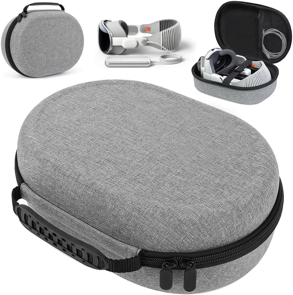 Hard Carrying Case For Apple Vision Pro - Apple Vision Pro Case Compatible With Battery & Charger Accessories - Anti-Fall Waterproof And Travel Hard Protective Cover Portable Storage Bag