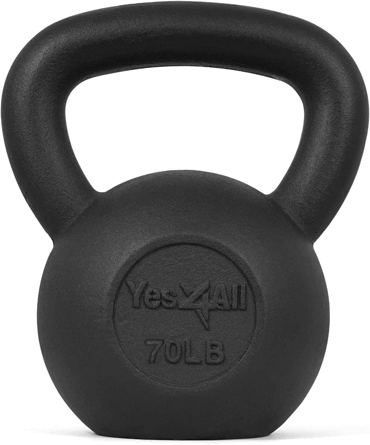 Yes4All 70 lbs Kettlebell Heavy Cast Iron Solid Smooth Handle Weights for Women/Men, Strength Training Equipment