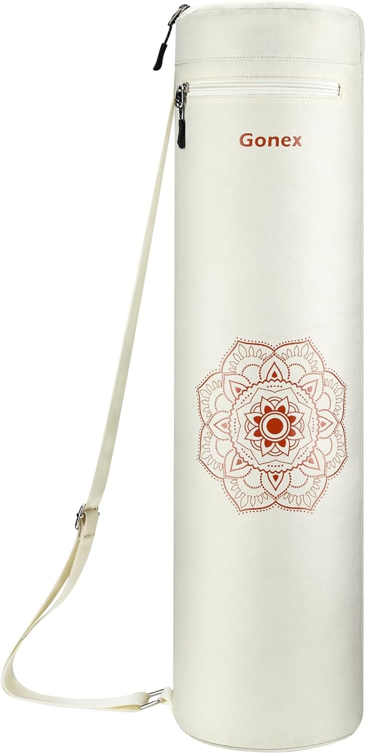Gonex Yoga Mat Bag, Yoga Mat Carrier Full-Zip Exercise Yoga Mat Carry Bag for Women Men with 2 Multi-Functional Storage Cargo Pockets Extra Wide Adjustable Shoulder Strap