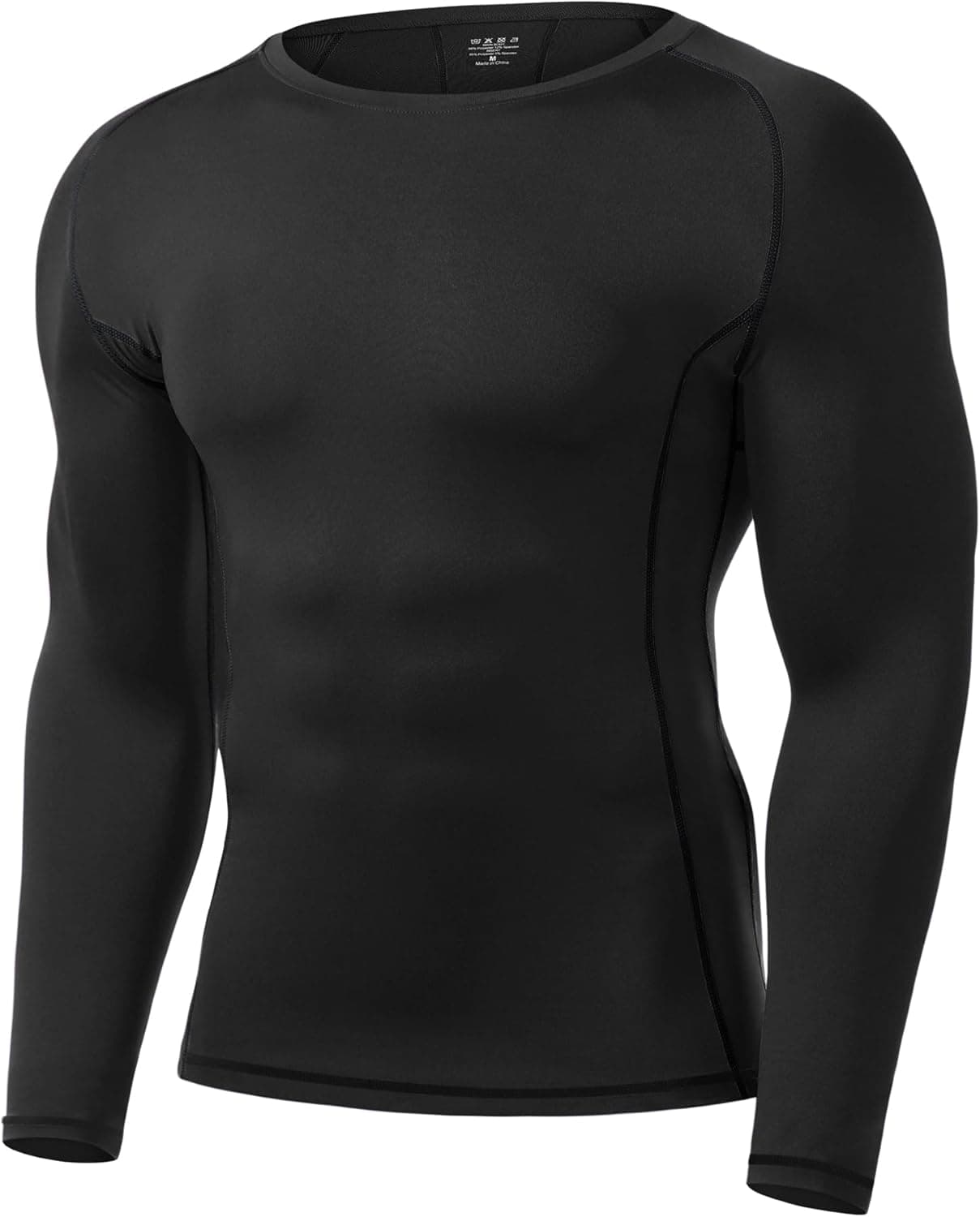 Runhit Men's Compression Long-Sleeve T-Shirt Athletic Compression Base Layer Cool Dry Workout Shirts Sports Running Tops