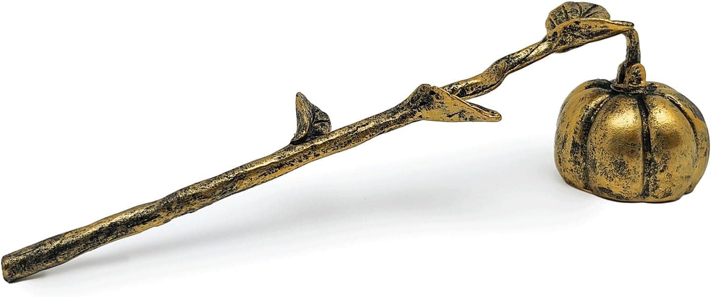 AIM & GGKK Candle Snuffer, Candle Snuffer Extinguisher with Long Handle,Retro Style Wick Flame Snuffer for Putting Out Candle Flame Safely,Pumpkin Candle Snuffers Accessory for Candle Lovers