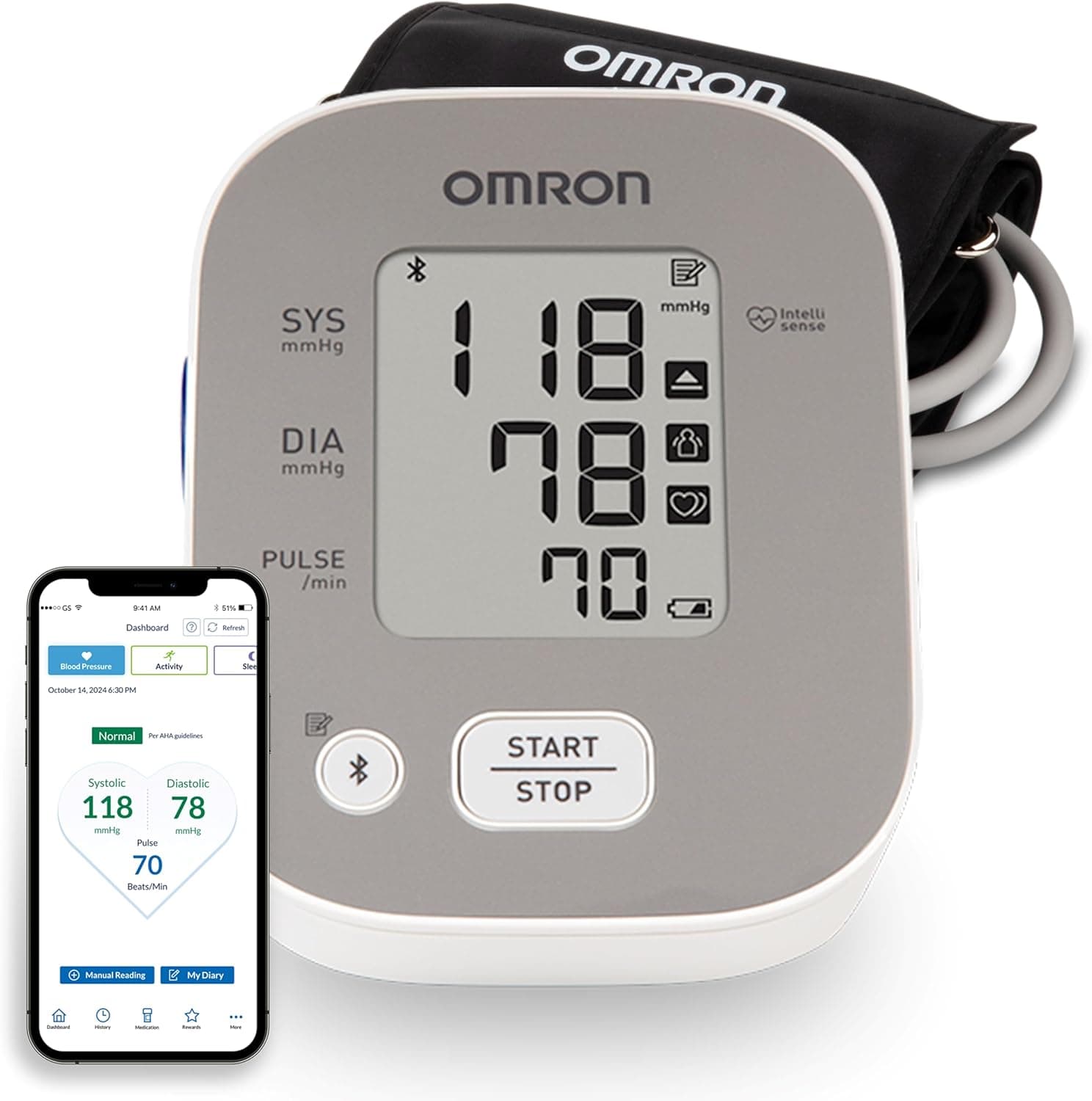 OMRON Bronze Blood Pressure Monitor for Home Use & Upper Arm Blood Pressure Cuff - #1 Doctor & Pharmacist Recommended Brand - Clinically Validated - Connect App