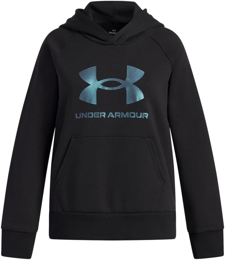 Under Armour girls Rival Fleece Shimmer Hoodie