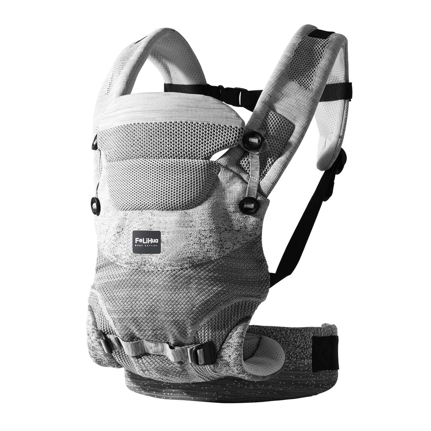 Ergonomic 4-in-1 Baby Carrier Newborn to Toddler - with Lumbar Support - for Children 8-33 Pounds - 360 Degree Baby Wearing - Inward & Outward Facing - (Grey)