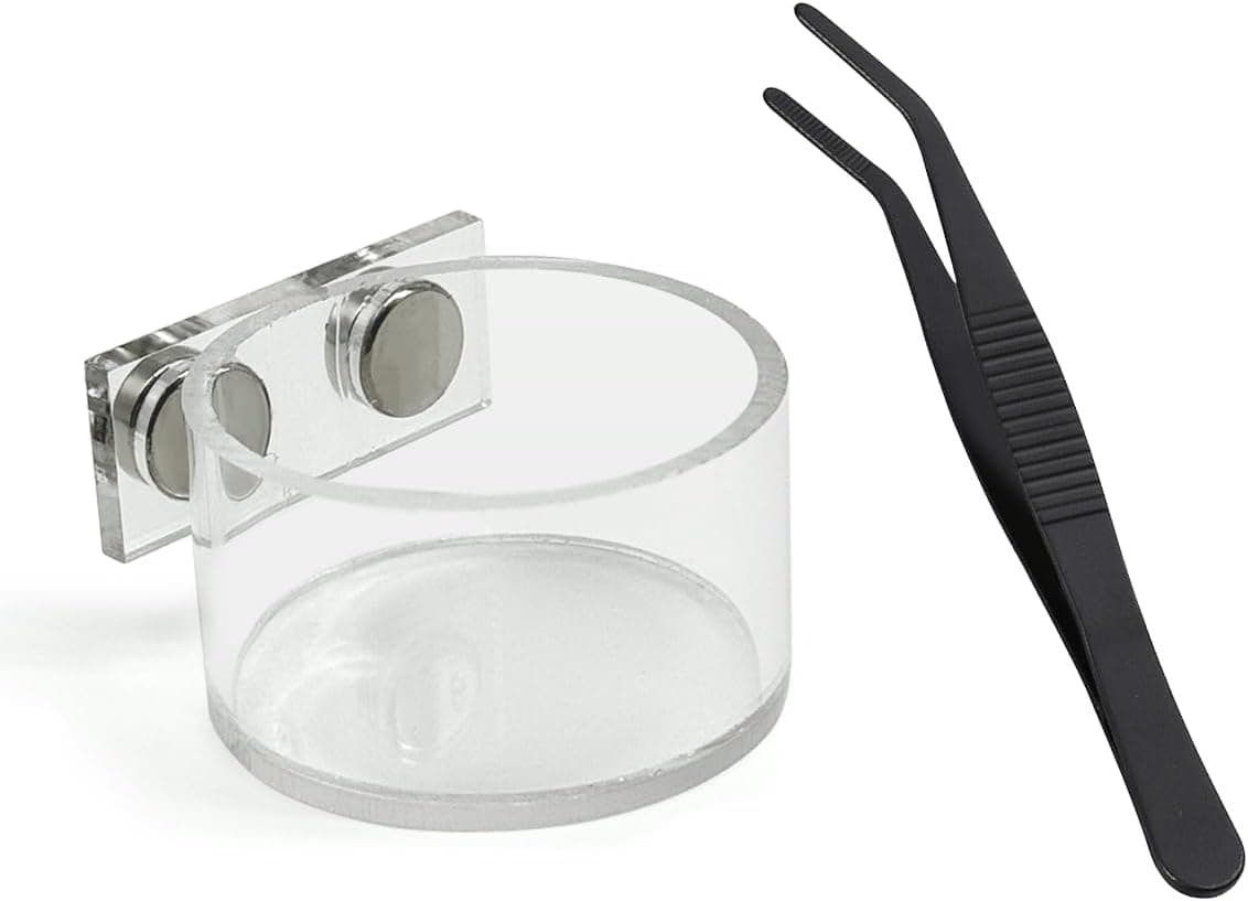 Jumping Spider Feeding Dish Set, Magnetic Water Bowl, Reptile Feeding Tongs, Jumping Spider Enclosure Accessories