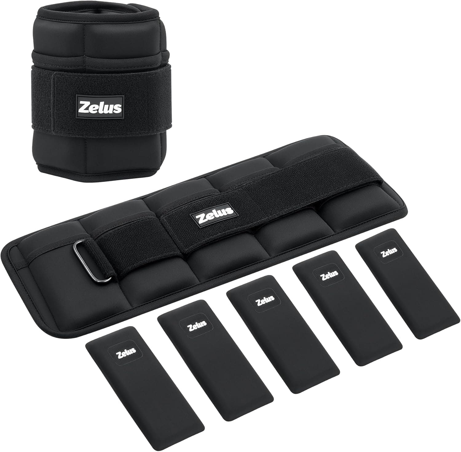 ZELUS Soft Iron Z-Fit Ankle Weights 1 Pair Adjustable, 4LB/7LB/10LB for Women Men, Ultra Thin Leg Weights with Adjustable Straps, Arm Weight for Gym Home Yoga Jogging Walking