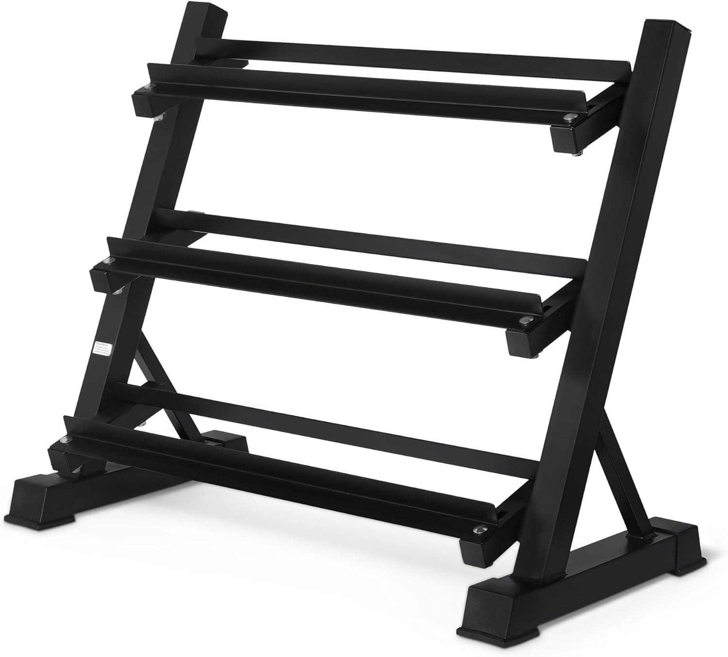 Amazon Basics 3-Tier Adjustable Dumbbell Weight Rack, Stand Only, Black
