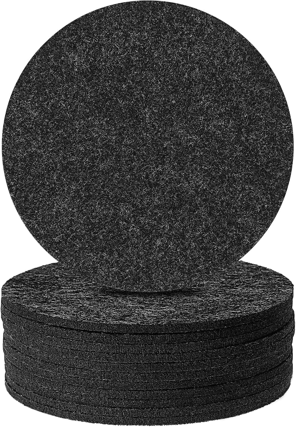 12 PCS Felt Coasters with Holder, Coasters for Drinks Absorbent, Cup Mat Desk Coaster for Drinks Bar Home Coffee Table Decor Heat Resistant Tabletop Protection, 4 Inch (Gray)