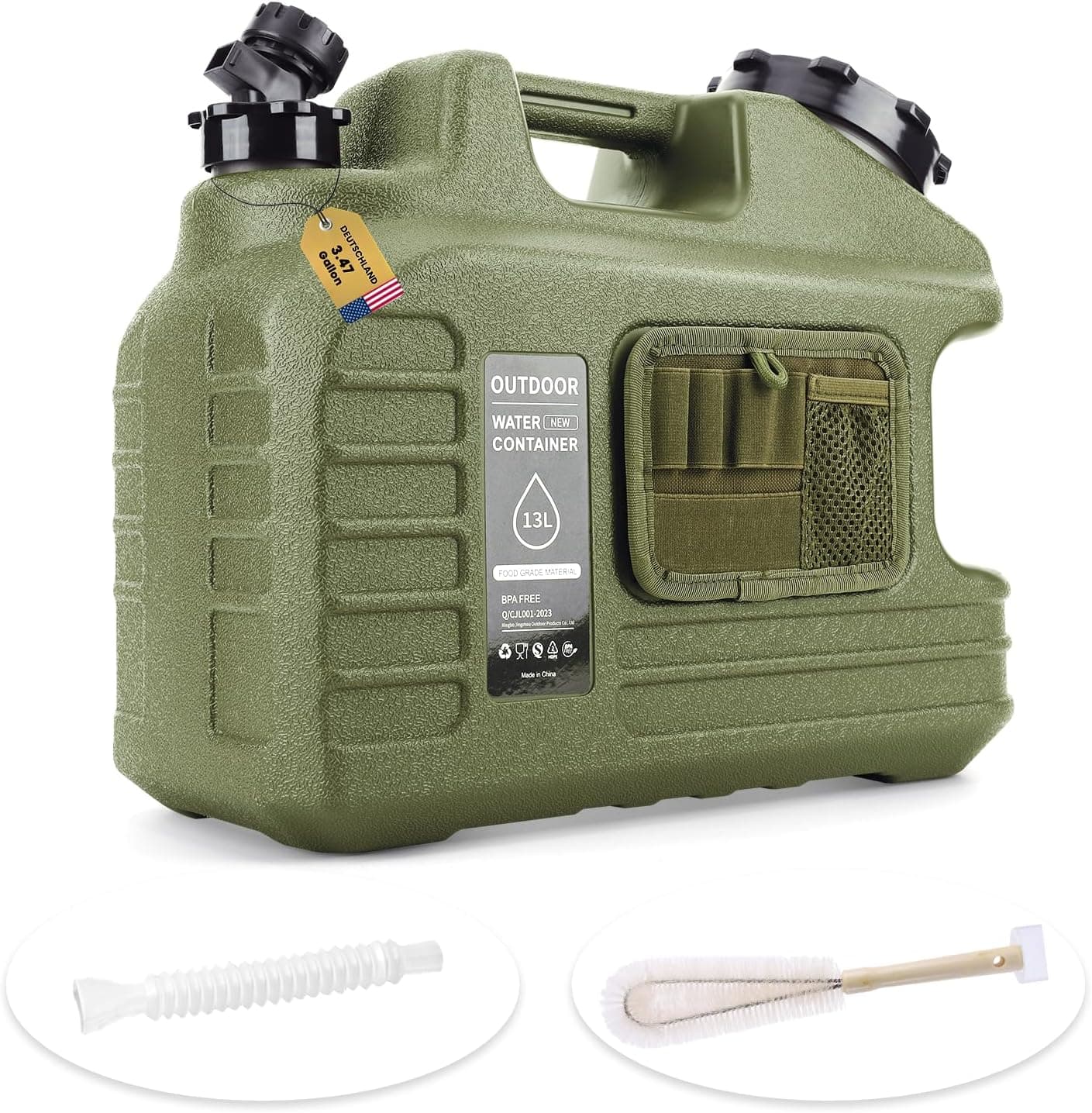 3.5 Gallon Camping Water Container with Spigot/Tool Bag, Camping Water Container BPA Free Water Storage with Spigot No Leakage Portable Emergency Water Tank,Multifunction Water Storage