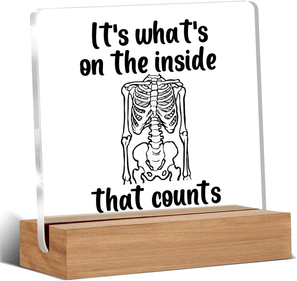 Funny Radiology Tech Gifts, X-Ray Acrylic Plaque Gift, Graduation Gifts for Radiology Tech Student Essentials Desk Signs Decor 4 × 4 Inches