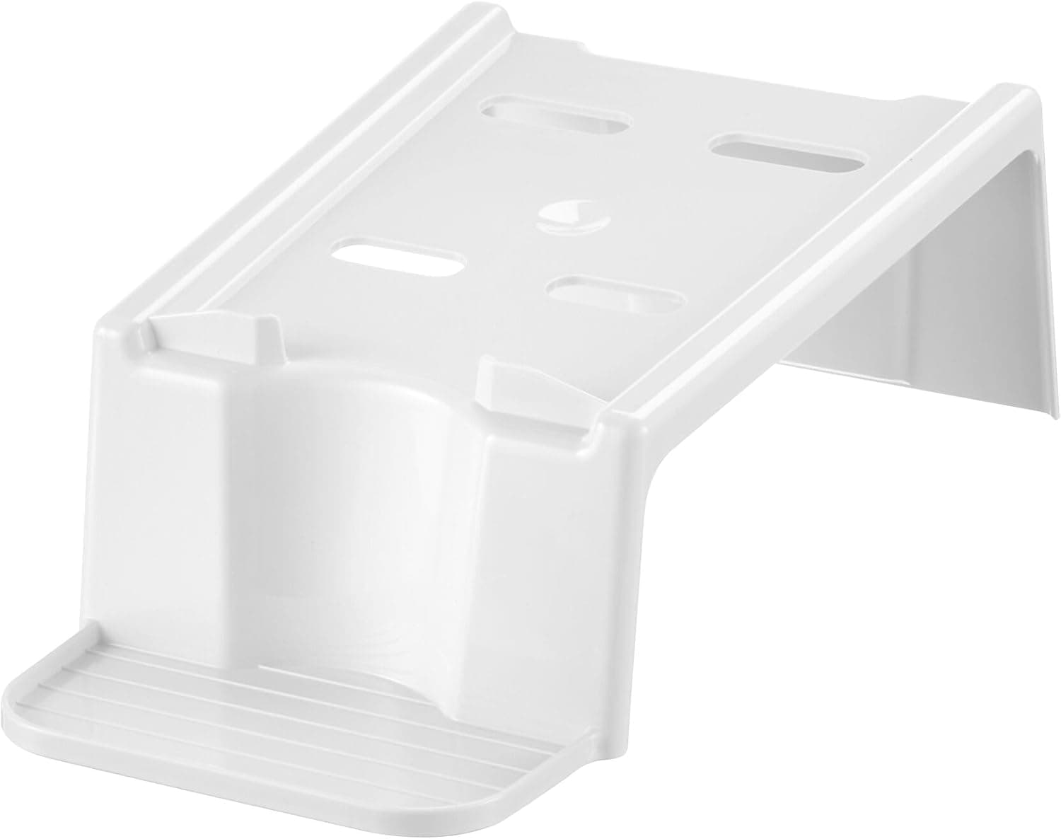 iDesign Laundry Detergent Holder Stand - Liquid Detergent Organizer for Laundry Room - White