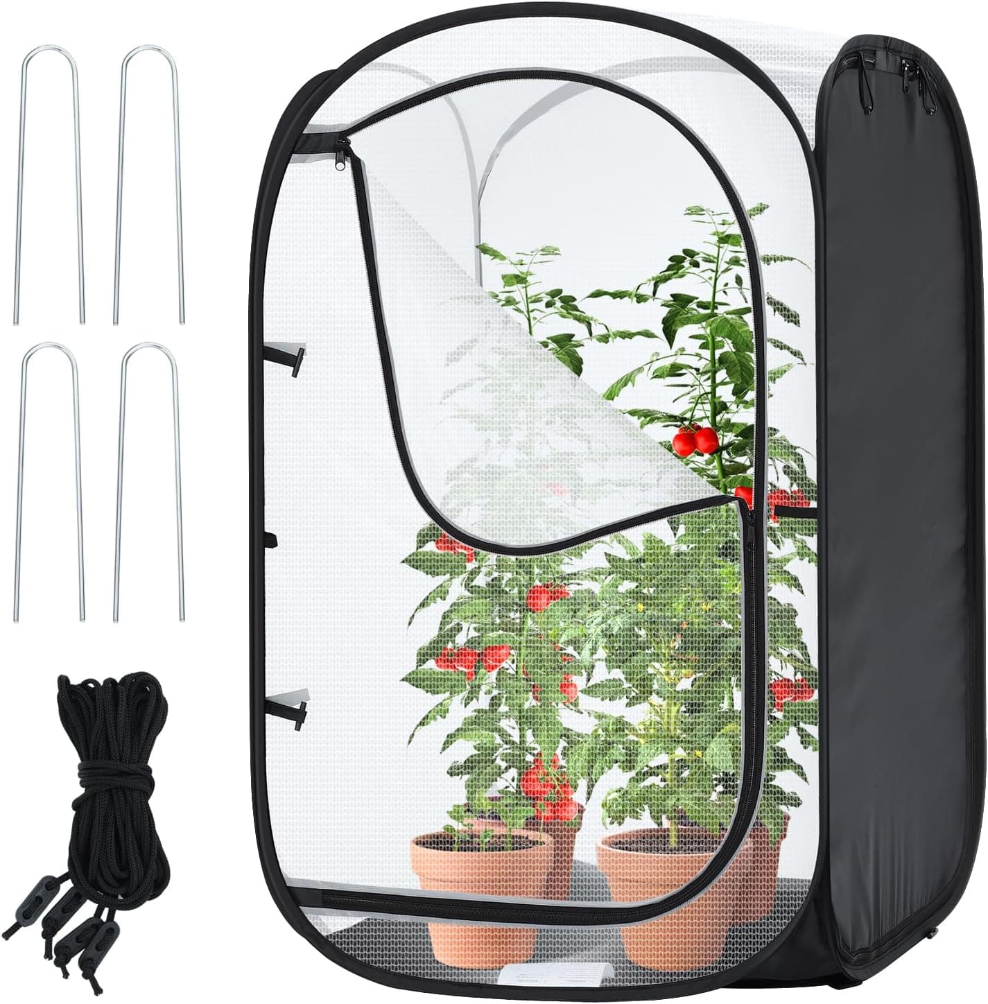 Ohuhu Mesh Plant Cover, Pop Up Garden Plant Protector Strawberry Cover Wind Protection for Plants Outdoor - Plants Screen Covers Tent Protect Fruit, Vegetables Flowers Herbs Outside from Birds Insects