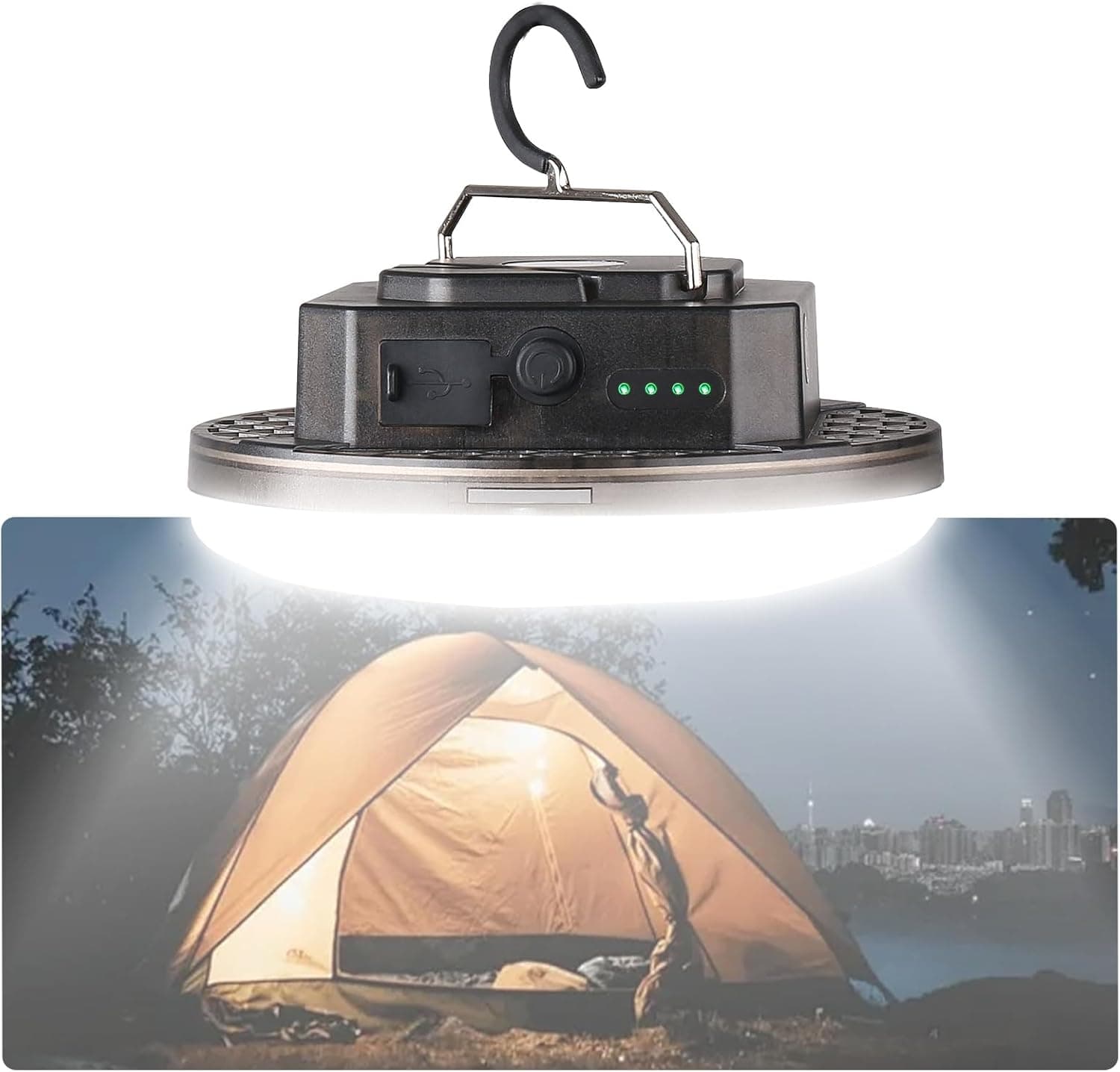 12000mAh 5000LM Camping Lights 3 Lighting Modes Bright Rechargeable LED Lamp 40W Hanging Tent Lights IPX5 Waterproof,Magnet,Power Failure Emergency Survival Kits & Christmas Day Gift