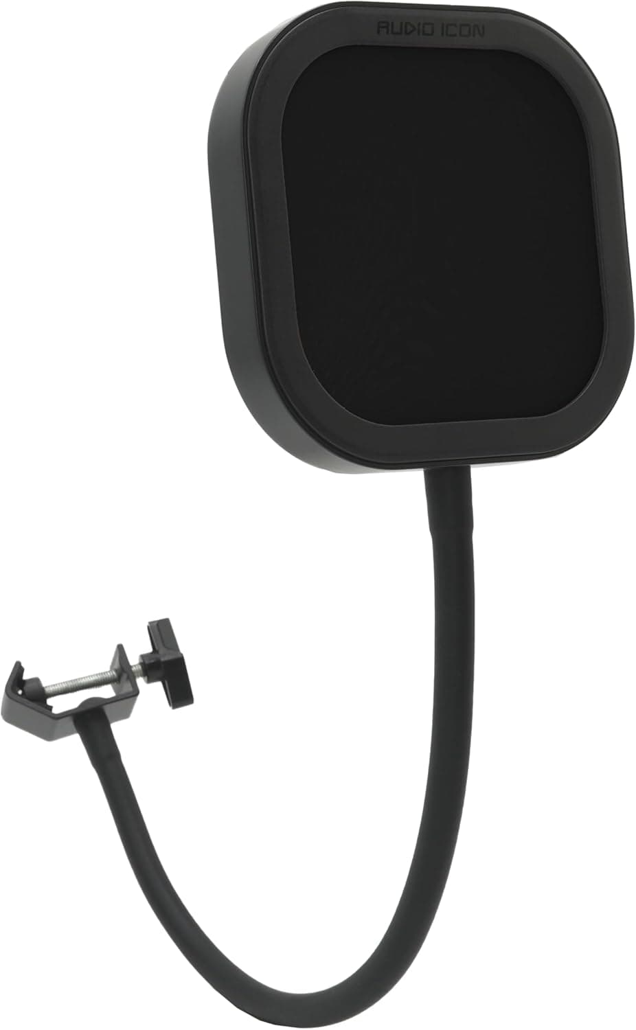 Flex Pro Interchangeable Microphone Pop Filter | Aluminum Gooseneck Mic Shield | Dual-Layer Metal, Mesh & Acoustic Foam WindScreen Mic for Studio Recording, Podcasting, 360° Vocal (Black Pop Filter)