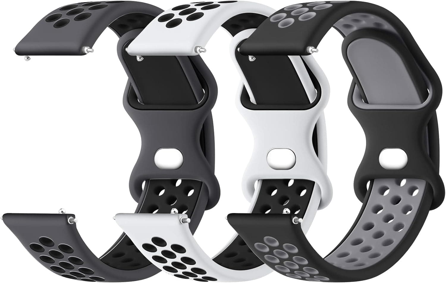 20mm 22mm Silicone Watch Bands Quick Release Replacement Wristband, Soft Silicone Rubber Sport Watch Strap for Women Men