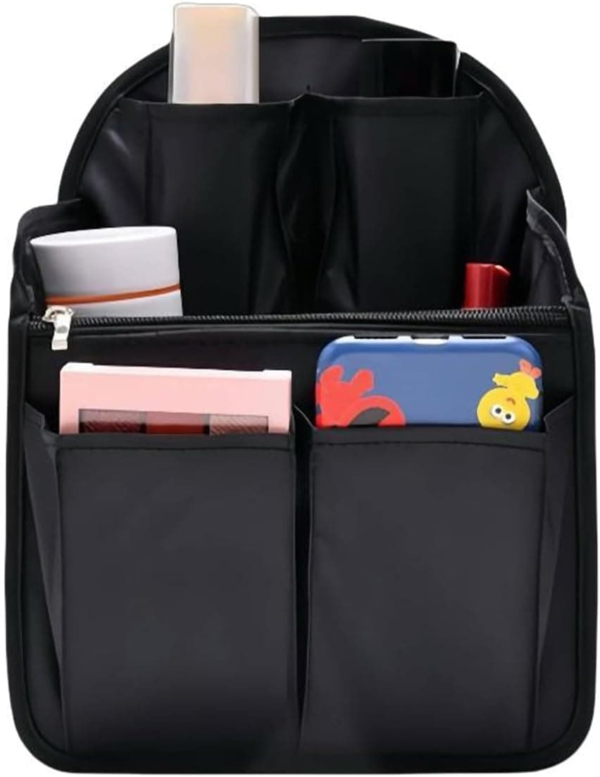 Backpack Organizer - Waterproof Oxford Bag, Multi-Pocket, Travel Organizer Liner for Backpacks, Black (10.6" x 7.7")
