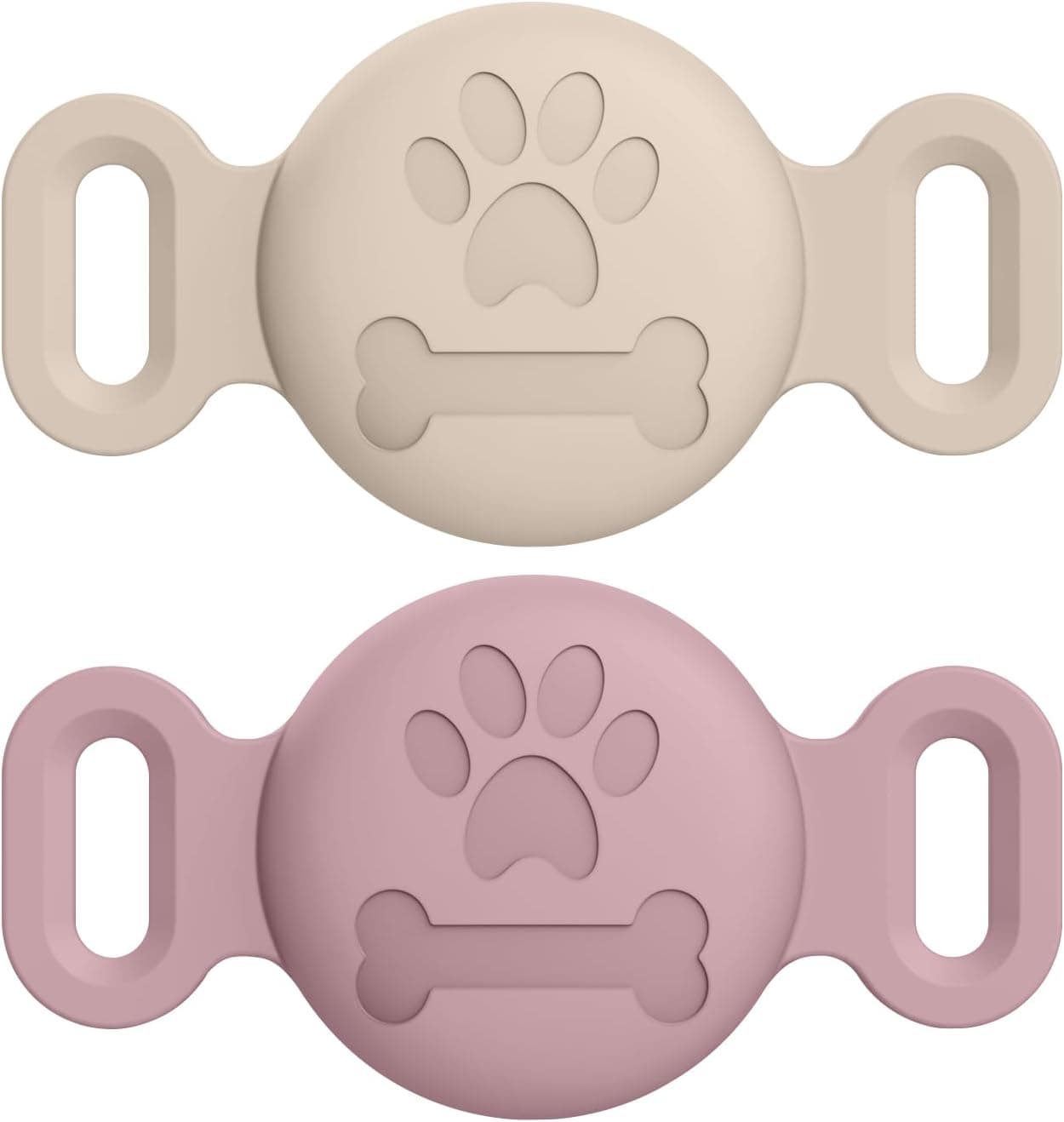 Vancle at Case for Dog Collar, Waterproof Apple Air Tag Protective Holder GPS Tracking Finder for Pet, Silicone Case for Dog Collar Cat Loop Holder Pet Accessories