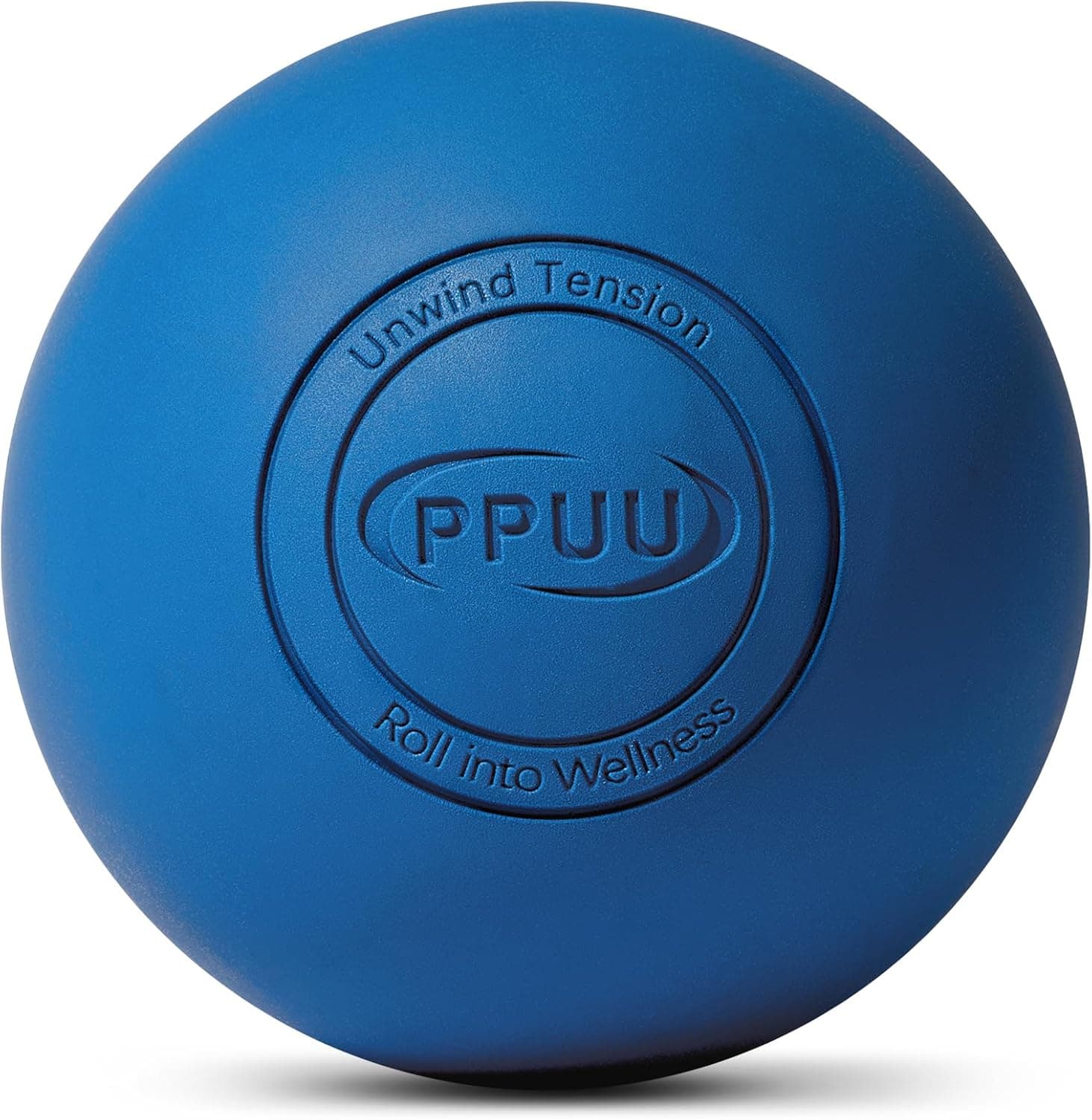 Lacrosse Ball Massage Ball for Myofascial & Trigger Point Release, Muscle Knots, Yoga Therapy – Improves Joint Mobility & Relieves Pain – Back, Neck, Chest, HIPS, Legs – 2.5-Inch Solid Blue Rubber