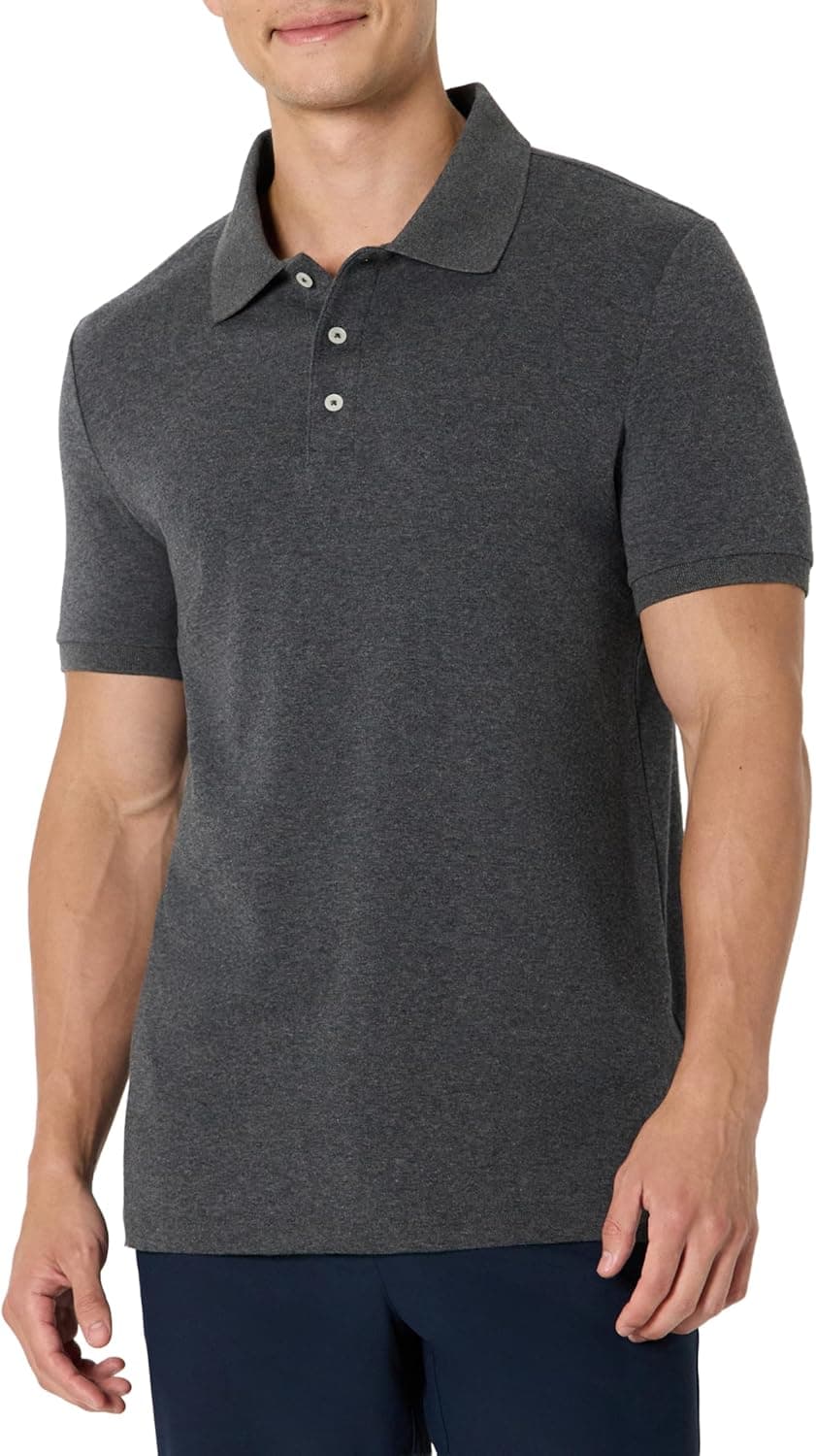 Amazon Essentials Men's Slim Fit Interlock Polo Shirt