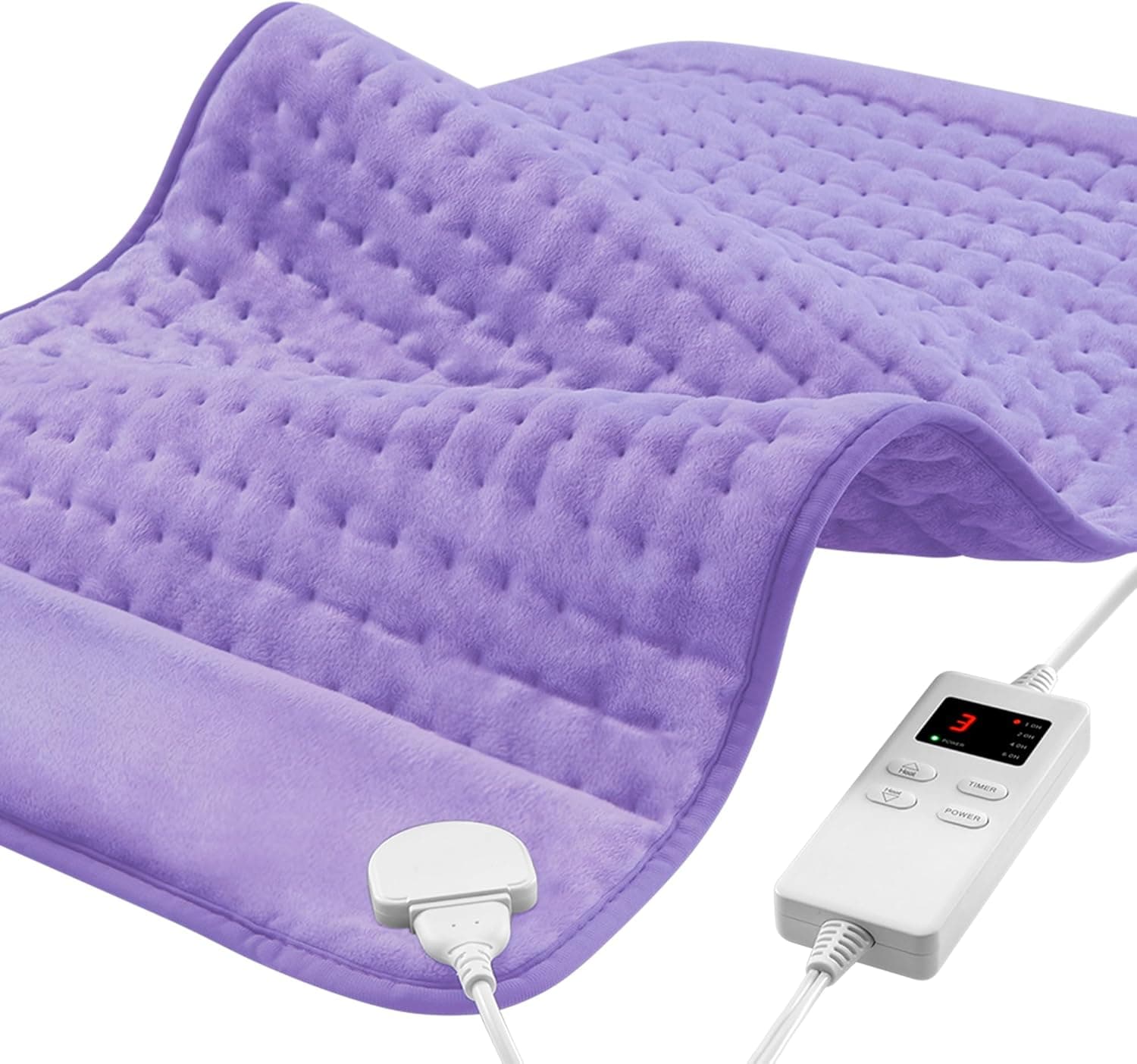 Heating Pad for Back, Large Heating Pads for Body Muscle Pain Cramps Relief, 6 Heat Settings Machine Washable Electric Heating Pad, Birthday Christmas Gifts for Women Mom