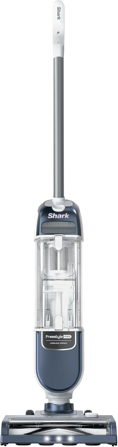 Shark Freestyle Max Cordless Upright Vacuum, Multi-Surface Cleaning, Lightweight, Easy Maintenance, with Large Dust Cup and 2-Speed Brushroll, LED Headlights, Nordic Blue, SV2002