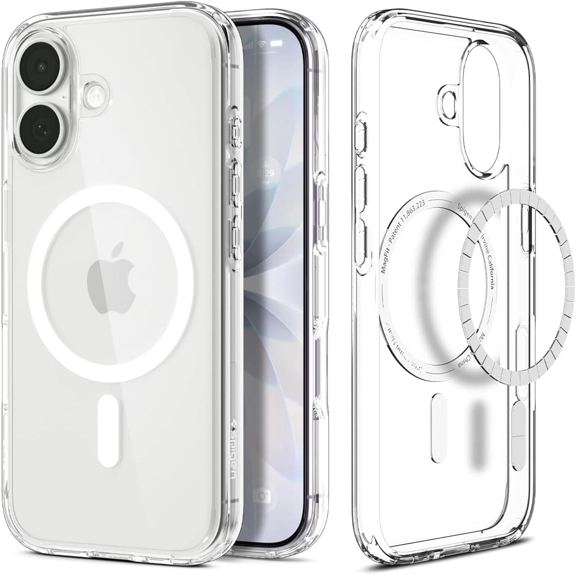 Spigen for iPhone 17 Case, Ultra Hybrid MagFit [TPU Covered Camera Control] [Anti-Yellowing] [Compatible with Magsafe] - Clear