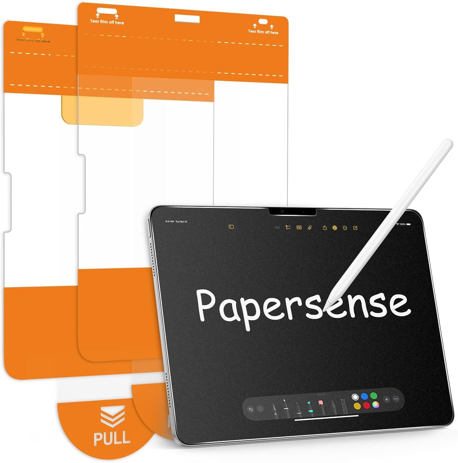 OMOTON PAPERSENSE Paper Screen Protector for iPad Pro 11 Inch 5th Gen M4 2024/M5 2025, Paper Touch feel, Matte Tempered Glass with Dust-free Installation Tray, Anti-glare, Apple Pencil Support, 2 Pack