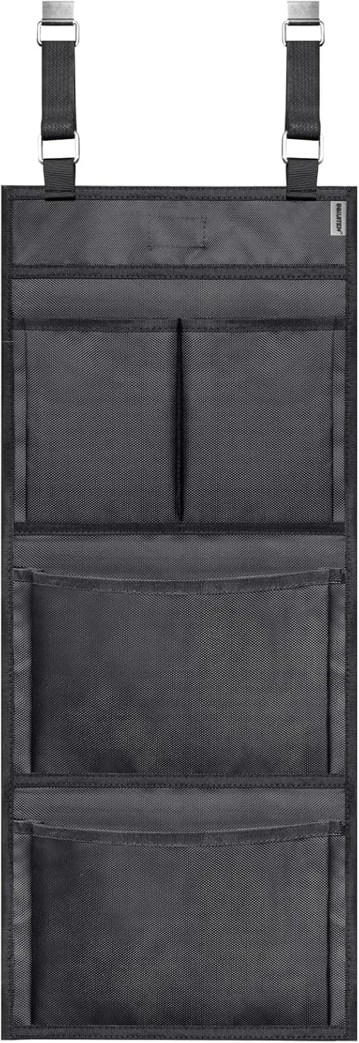 Gun Safe Door Organizer - 4 Large Pockets for Easy Storage | Locker Hanging Organizer for Gun Cabinet, Police Locker, Gym & Closet | Quick Installation, Durable 1680 Oxford Cloth