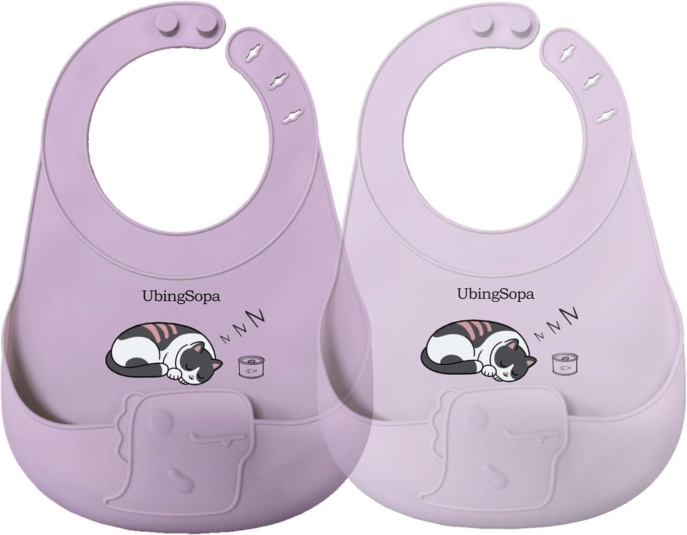 Silicone Baby Bibs – Adjustable, Soft, Waterproof & Durable, with Large Food-Catching Pocket, Feeding-Friendly