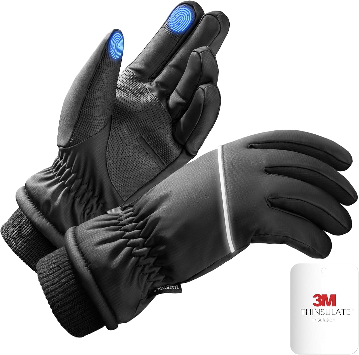 Winter Gloves Men Women Made with 3M Insulation, -20℉ Waterproof Gloves with Extended Cuffs & Touchscreen Fingers