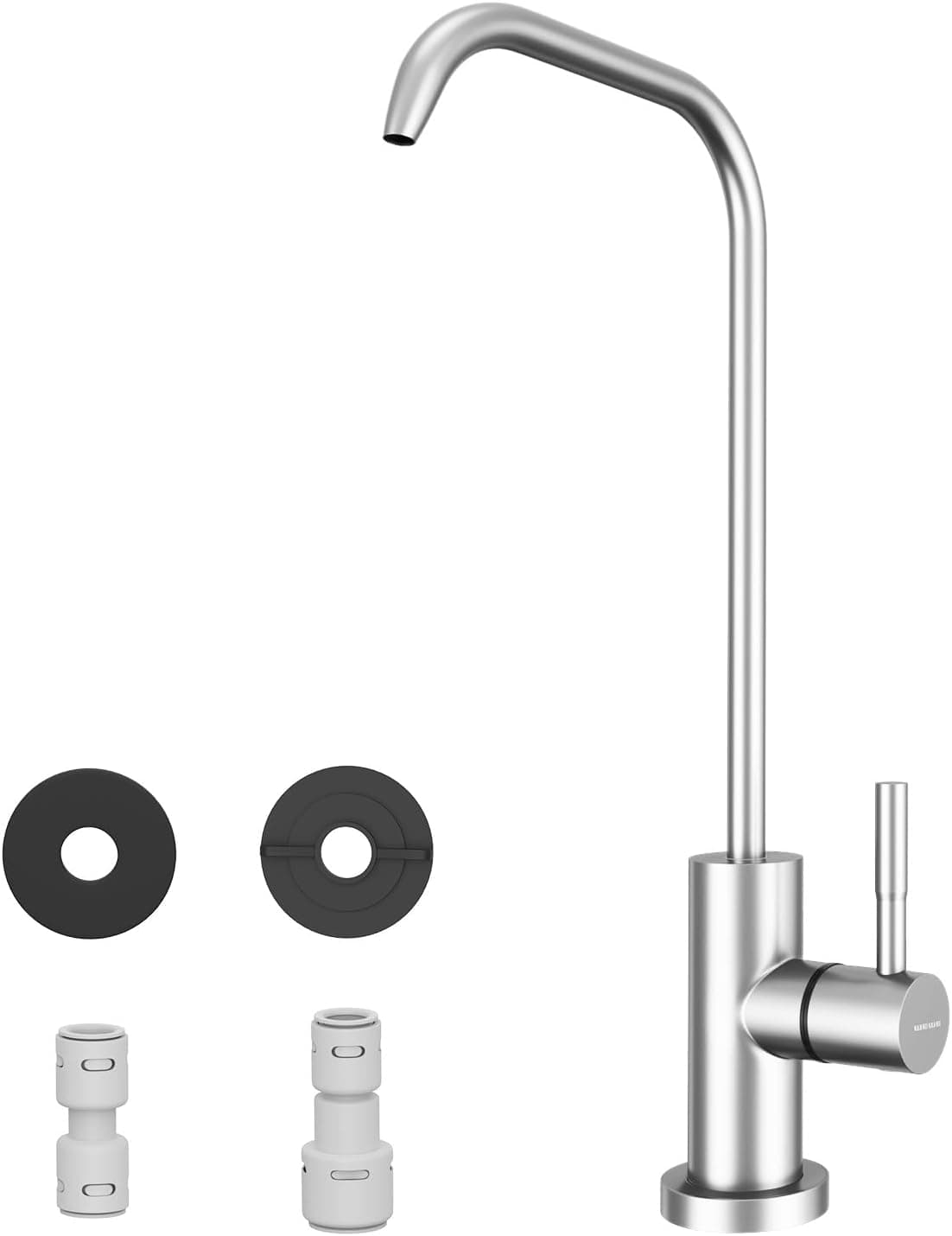 WEWE Drinking Water Faucet, Lead-Free Kitchen Water Filter Faucet for Reverse Osmosis or Water Filtration System, RO Faucet, Brushed Nickel