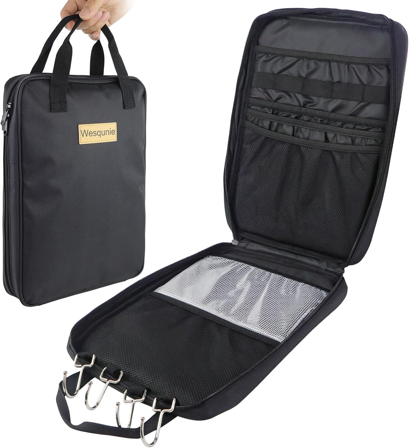 Camp Kitchen Organizer, Multi-Pocket Camping Cooking Utensils Bag, Waterproof Portable Storage for BBQ Outdoor Cooking Essentials